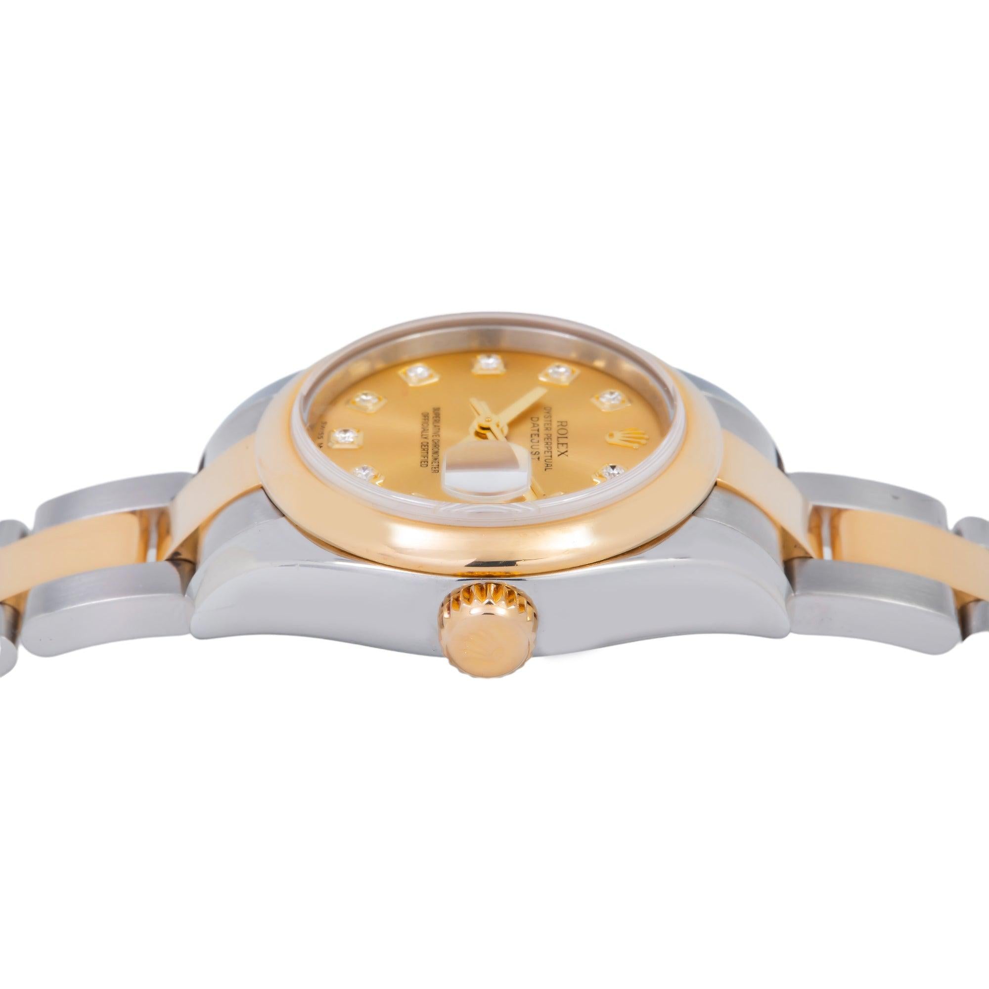 Rolex Datejust 179168 26MM Champagne Dial With Two Tone Oyster Bracelet