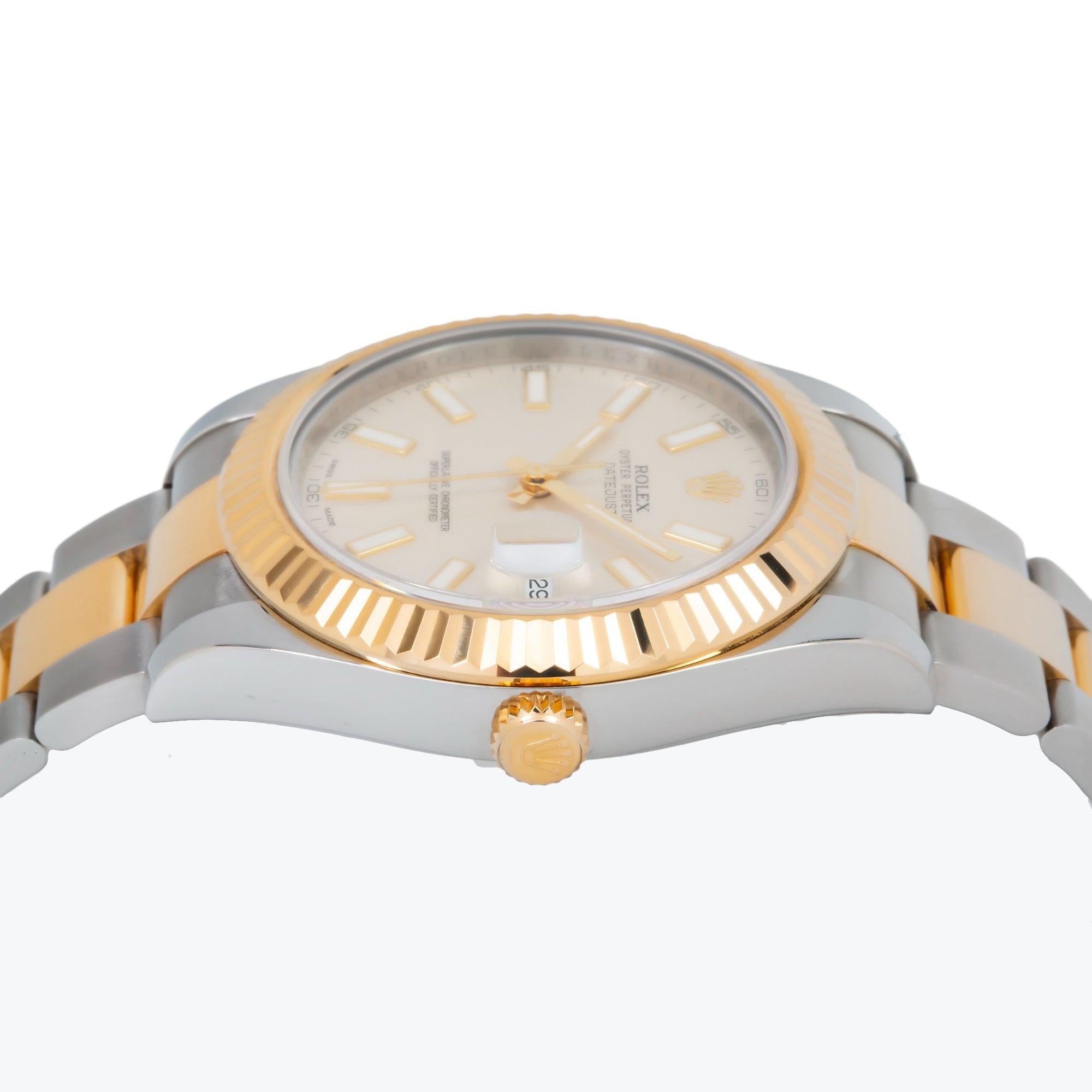 Rolex Datejust II 116333 41MM White Dial With Two Tone Oyster Bracelet