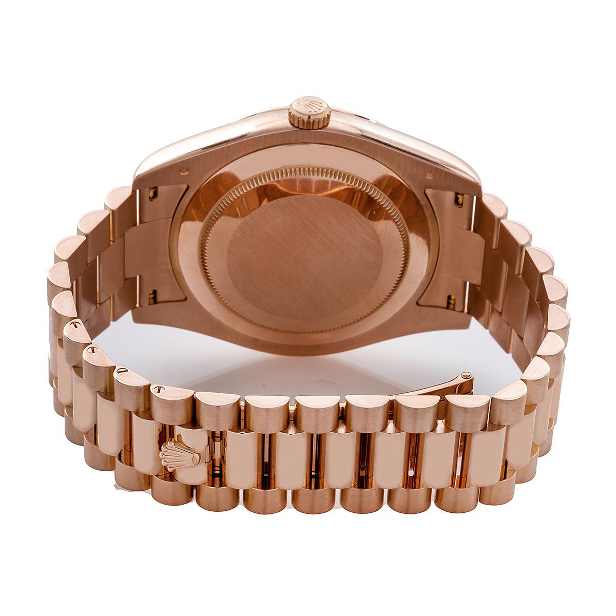 Rolex Day-Date II 218235 41MM Black Dial With 18K Rose Gold Presidential Bracelet