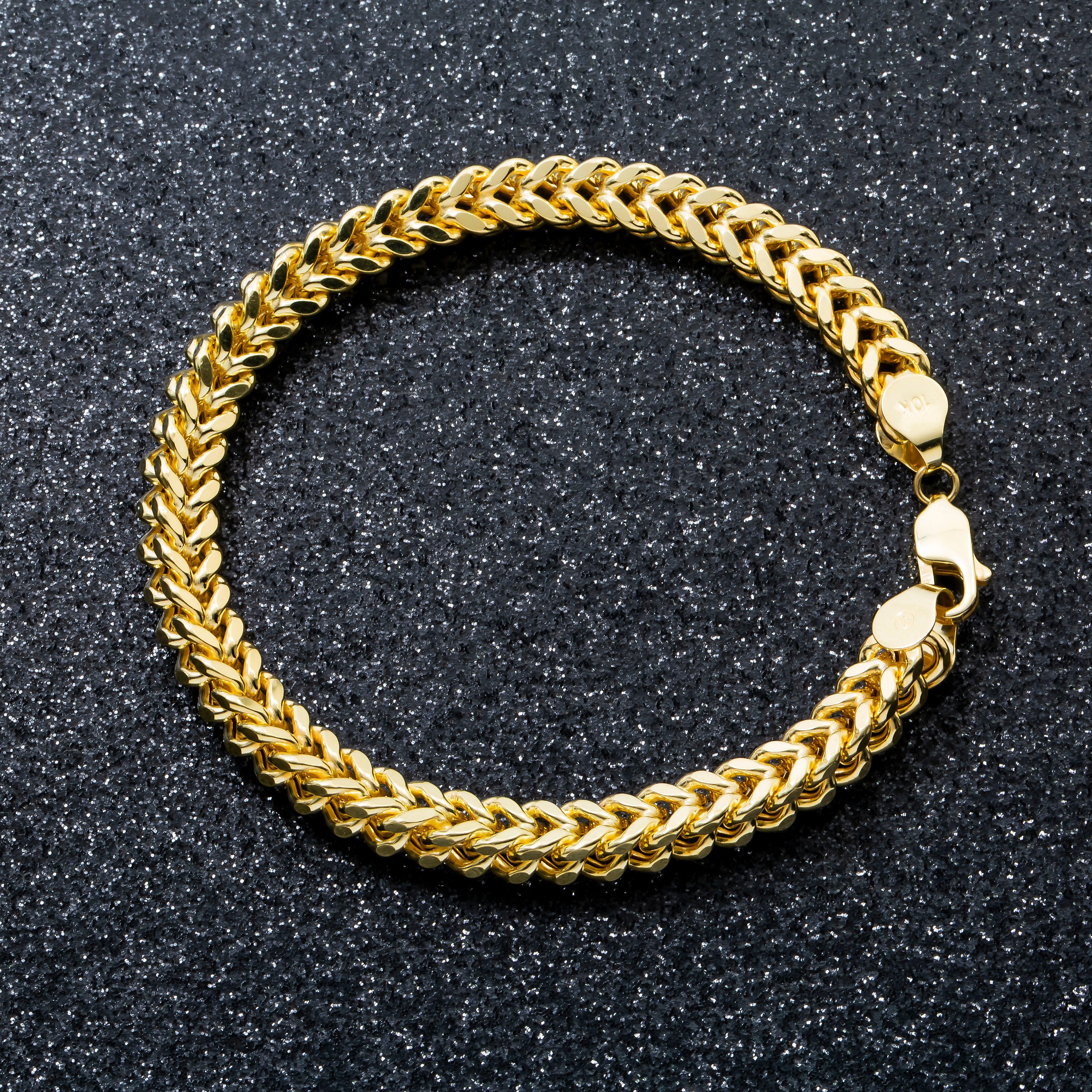 10K GOLD HOLLOW FRANCO BRACELET