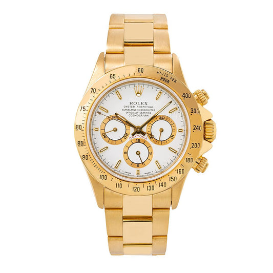 Rolex Daytona 16528 White Dial 40MM Yellow Gold Bracelet