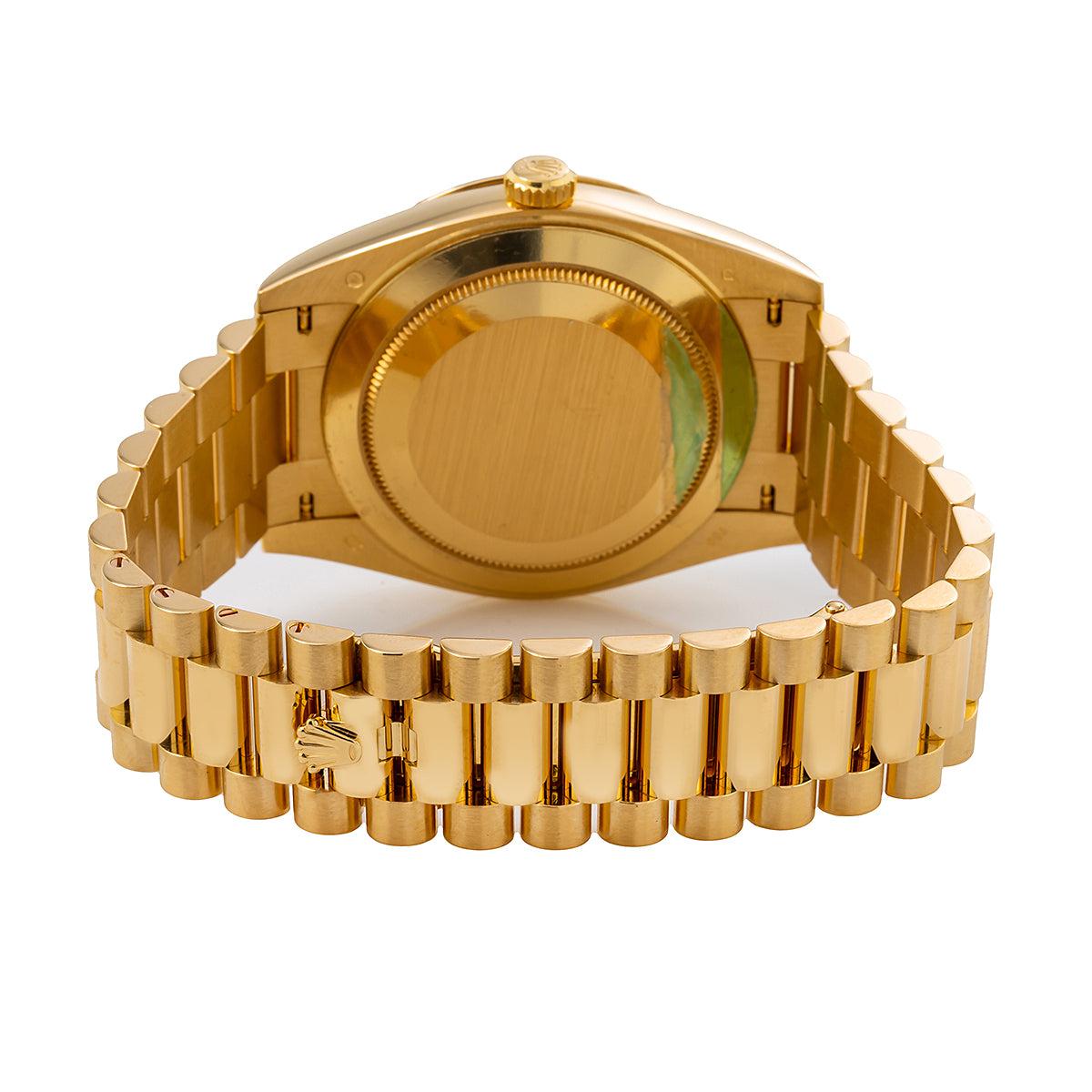 Rolex Day-Date 40 228238 40MM Black Diamond Dial With President Yellow Gold Bracelet