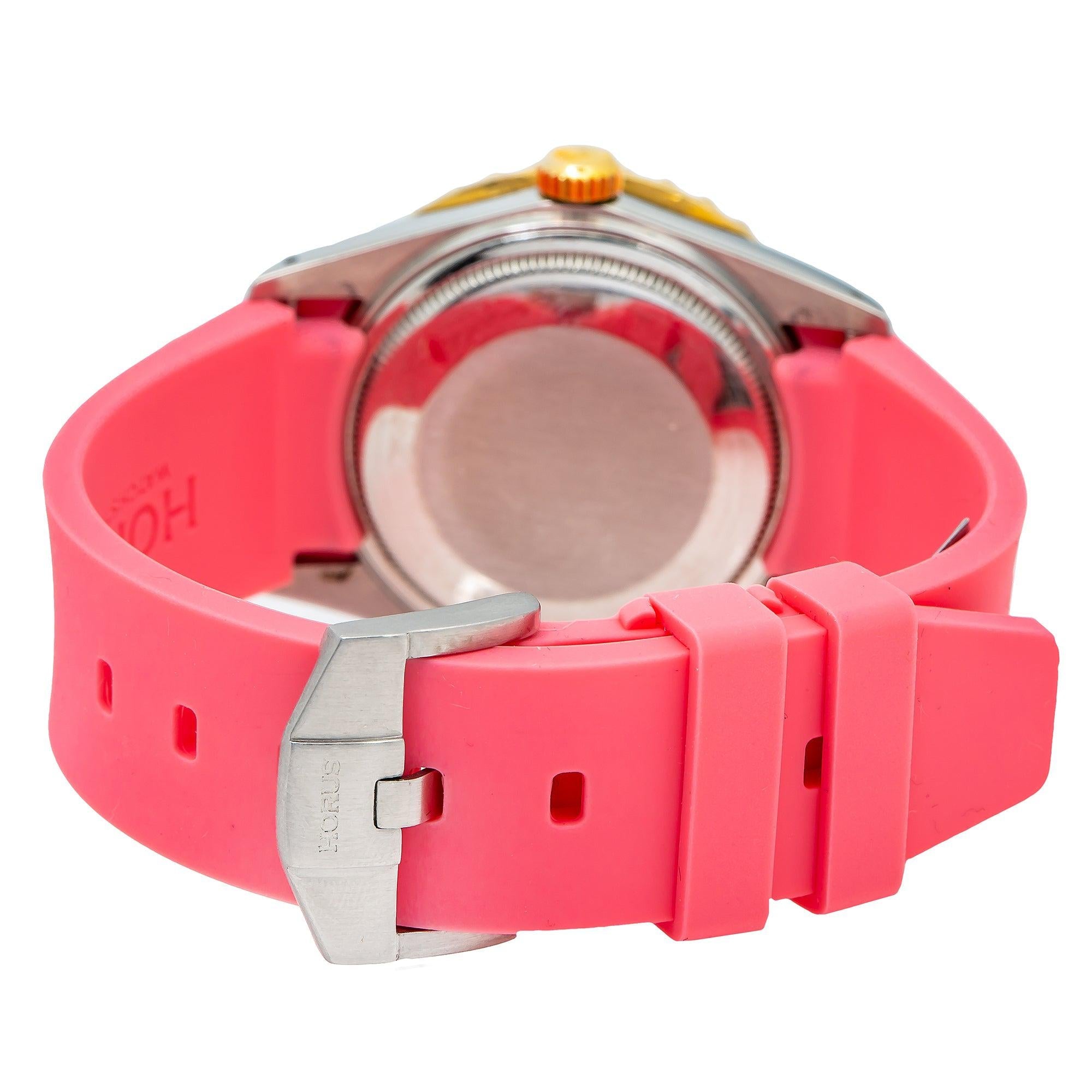 Rolex Datejust 16014 36MM Pink Diamond Dial With Rubber Bracelet