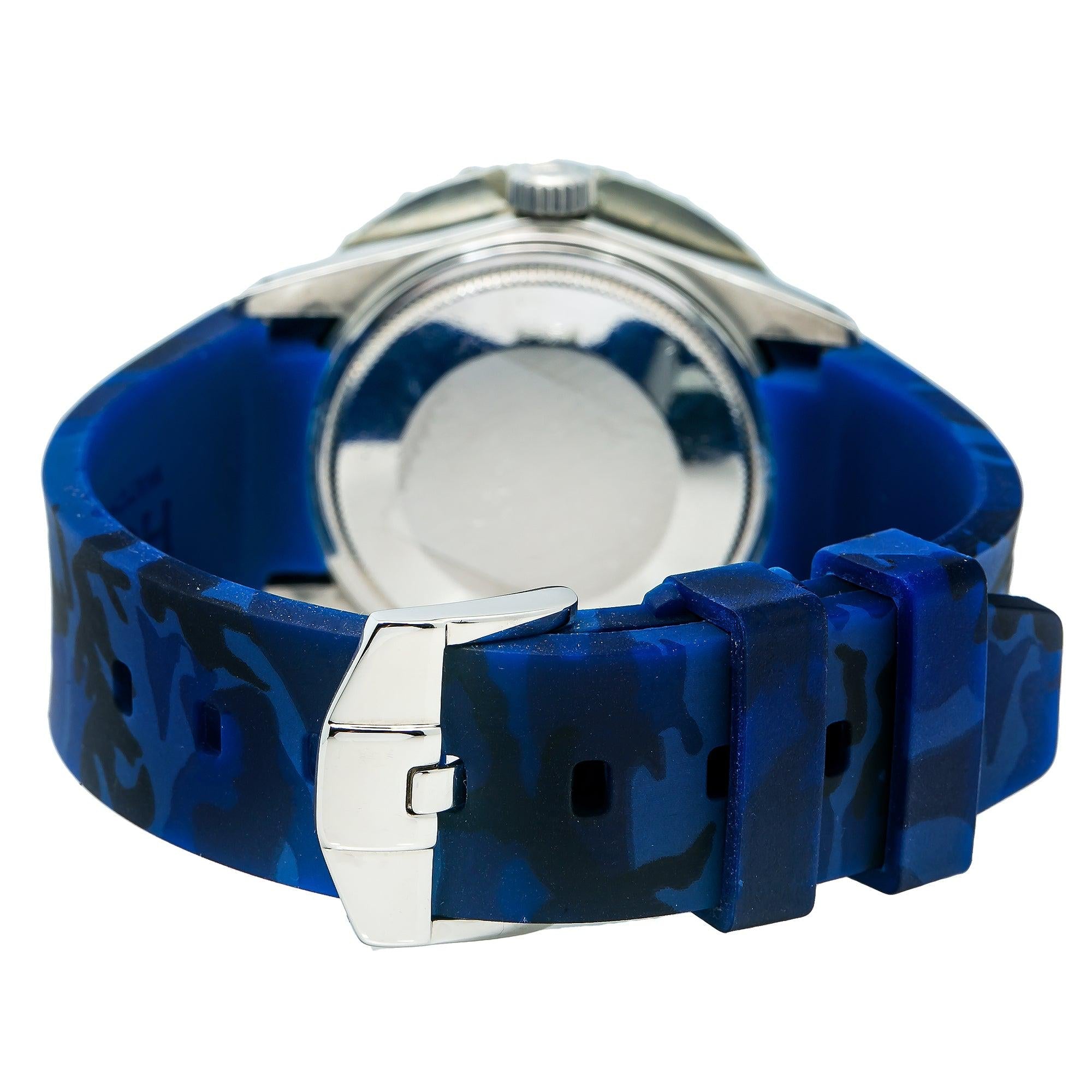 Rolex Datejust 16014 36MM Black Diamond Dial With Blue Camo Rubber Bracelet