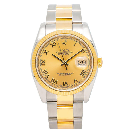 Rolex Datejust 36MM Champagne Dial With Two Tone Oyster Bracelet