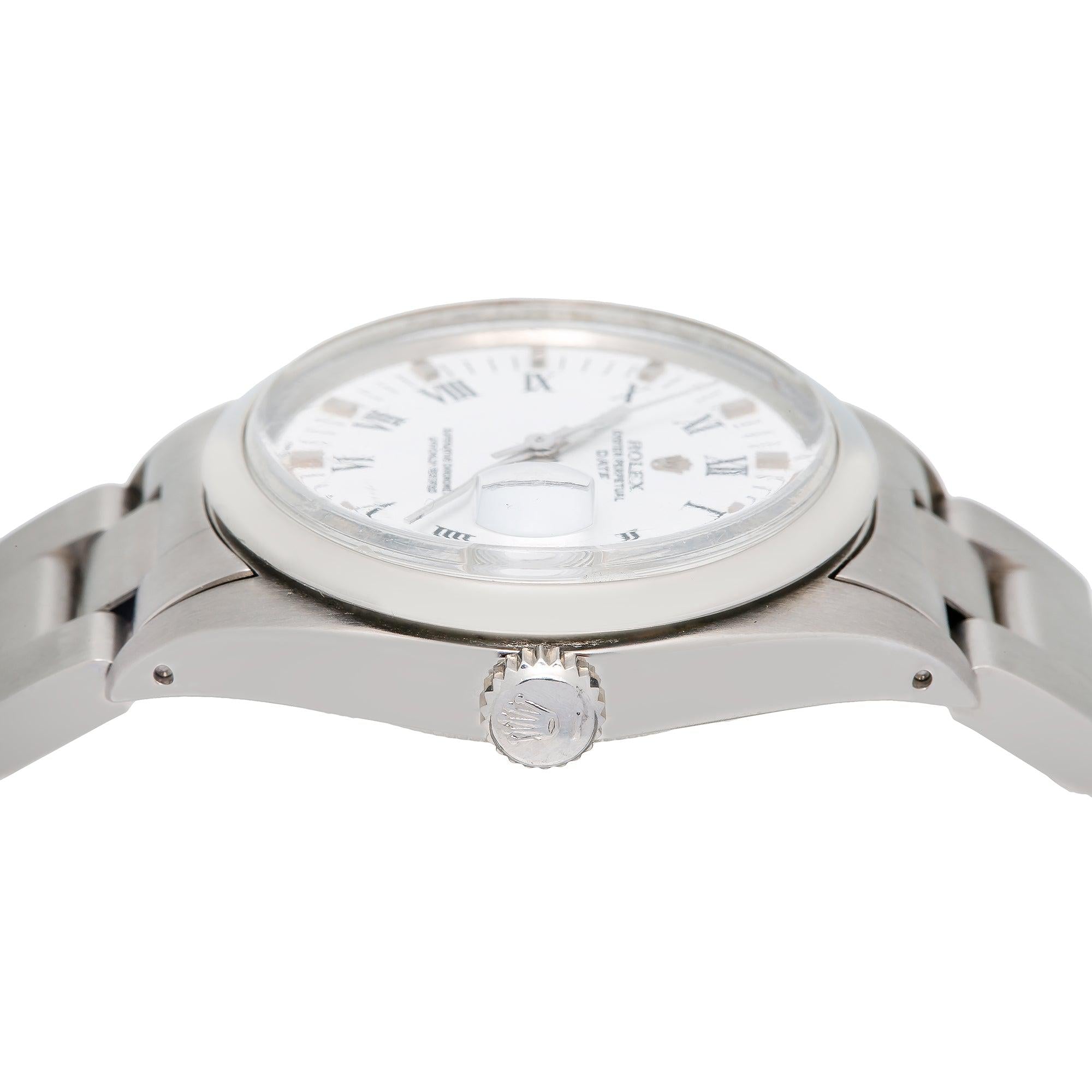 Rolex Oyster Perpetual Date 1500 White Dial With Stainless Steel Bracelet