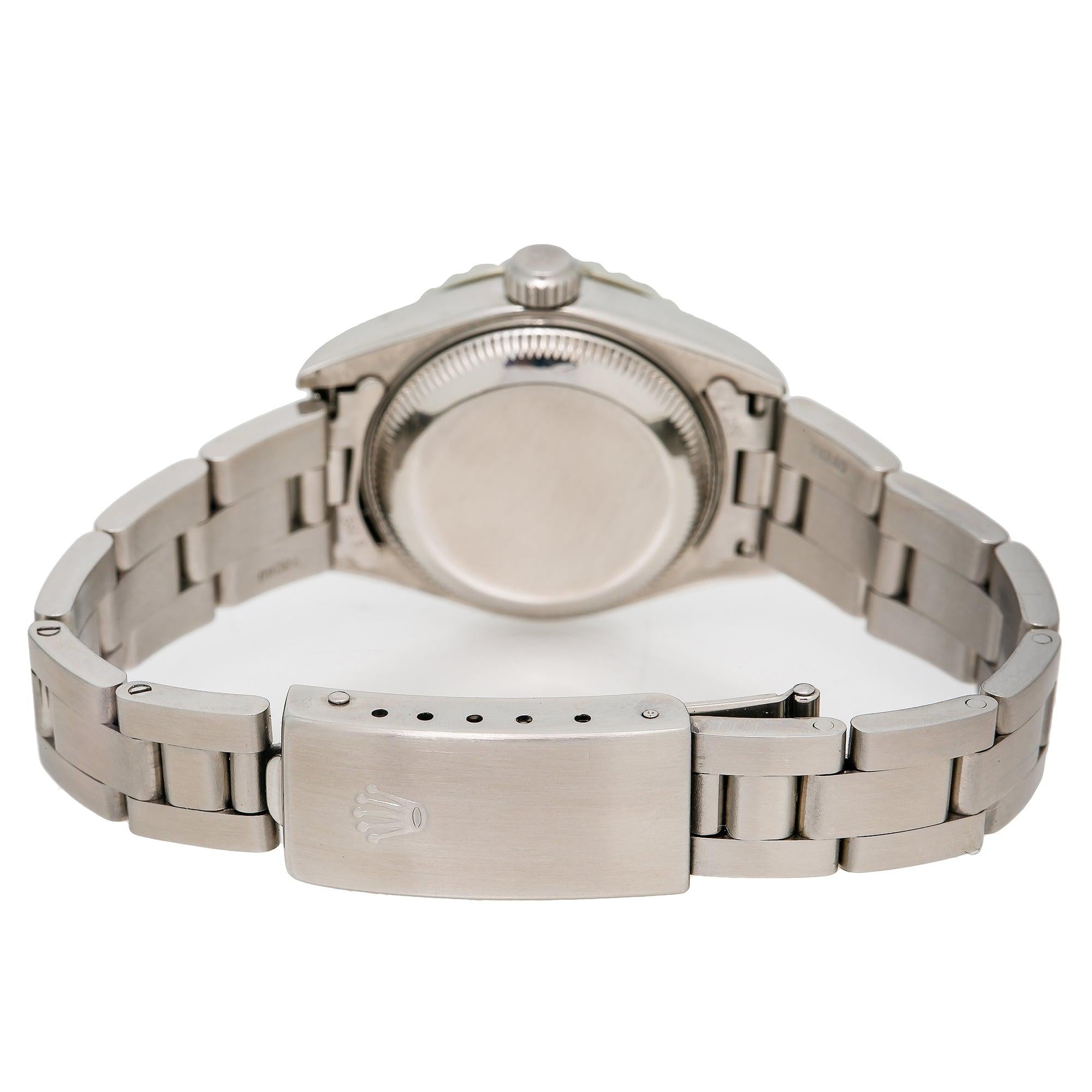 ROLEX DATEJUST 79190 26MM BLACK AND RED DIAMOND DIAL WITH OYSTER BRACELET