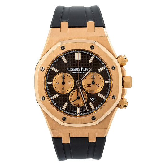 Audemars Piguet Royal Oak Chronograph 26320OR 41MM Black Dial With Leather Bracelet