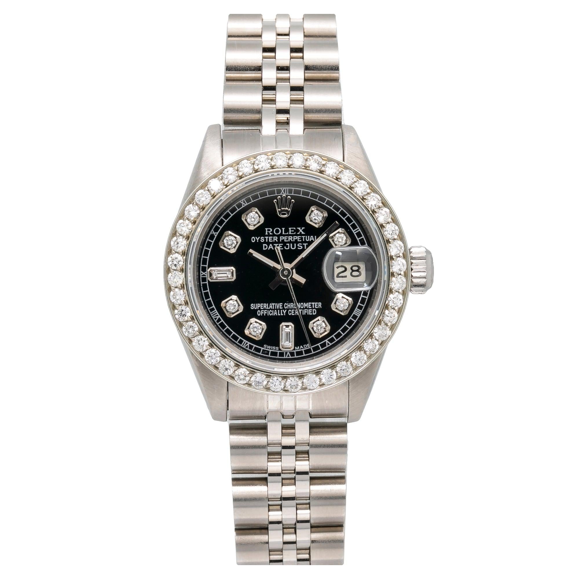 ROLEX DATEJUST 6917 26MM BLACK DIAMOND DIAL WITH JUBILEE BRACELET