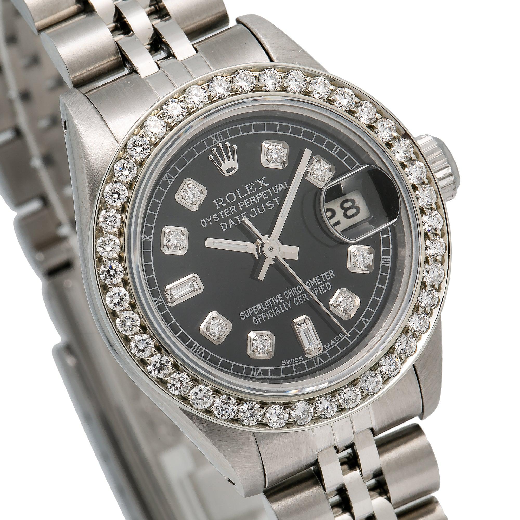 ROLEX DATEJUST 6917 26MM BLACK DIAMOND DIAL WITH JUBILEE BRACELET