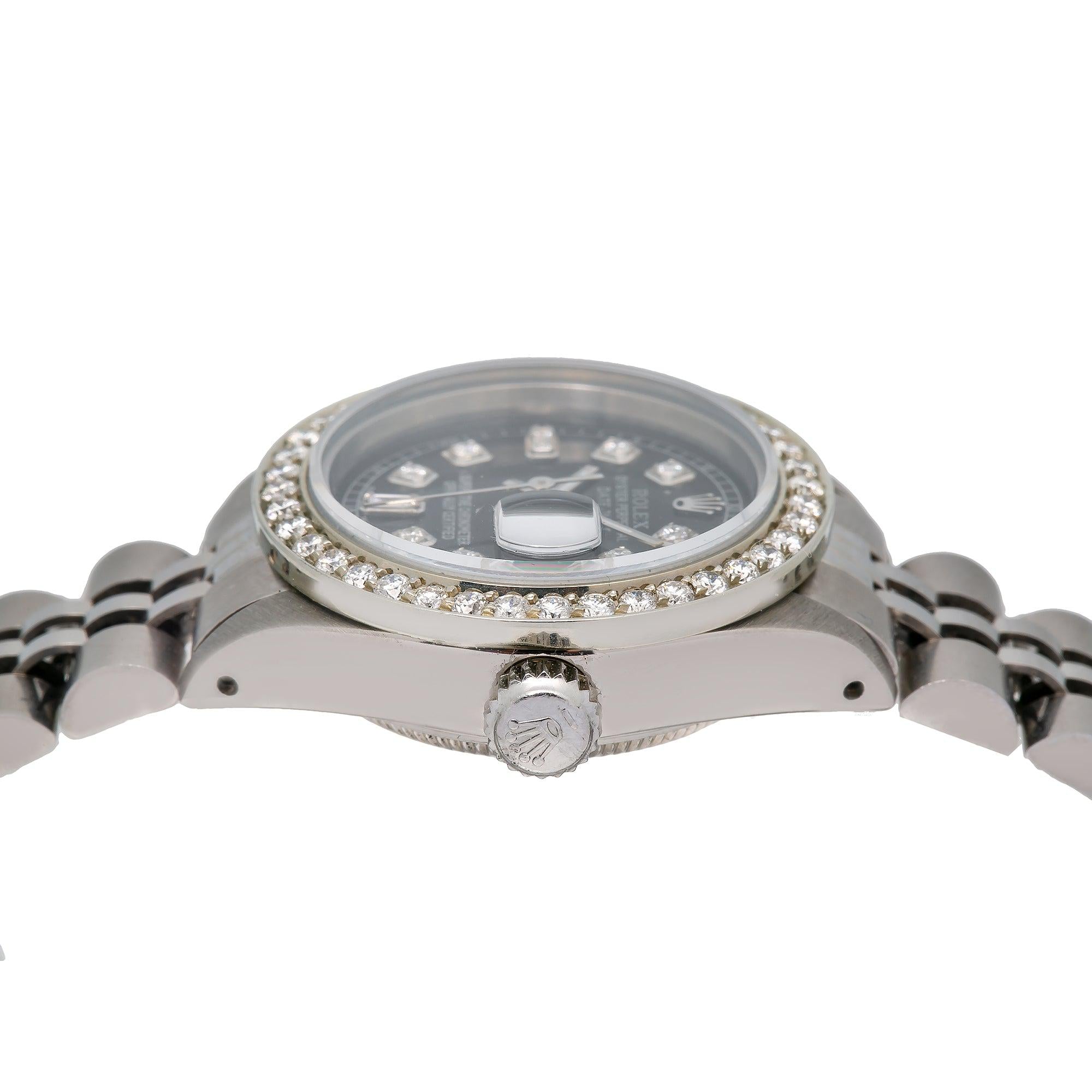 ROLEX DATEJUST 6917 26MM BLACK DIAMOND DIAL WITH JUBILEE BRACELET