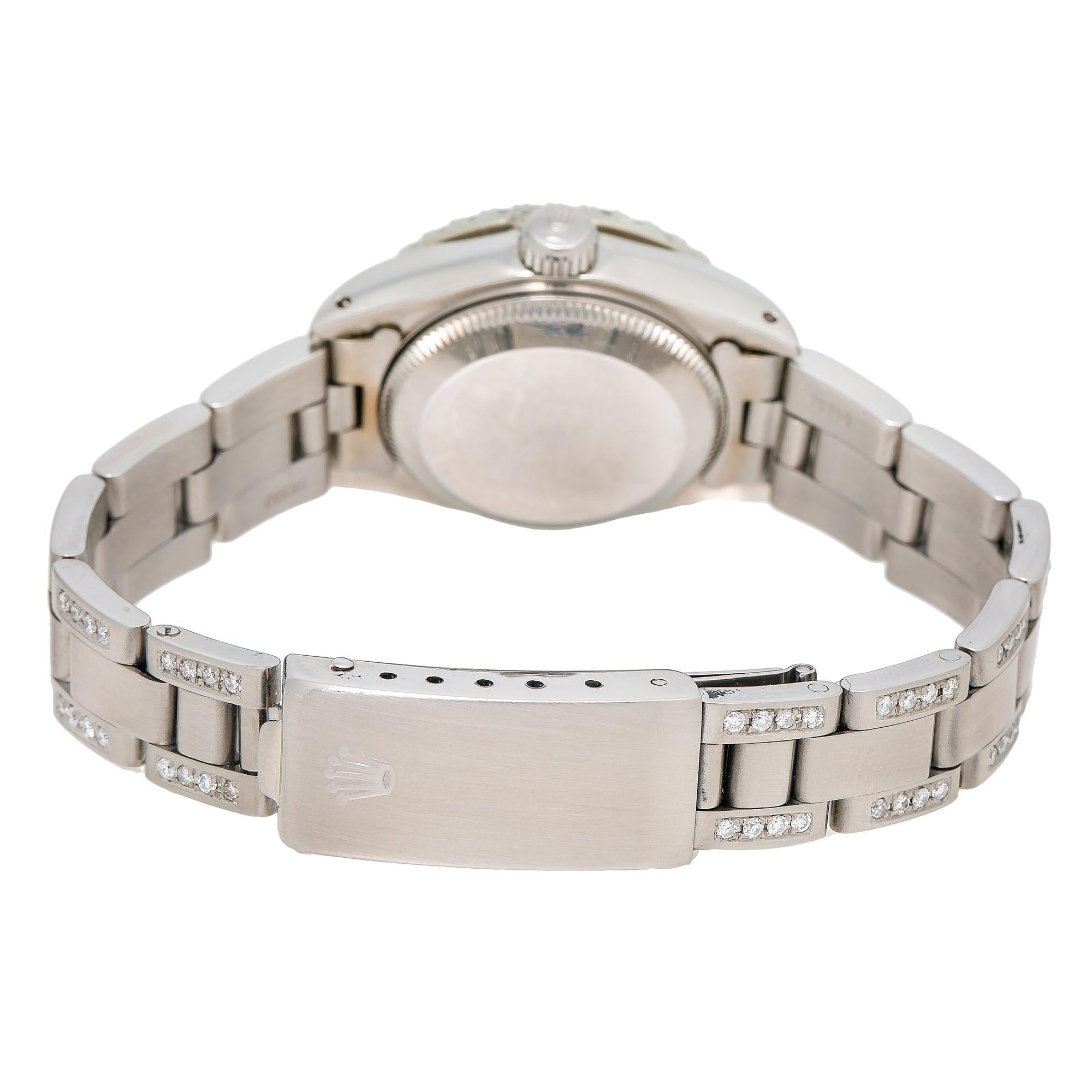 Rolex Datejust 26MM Pink MOP Diamond Dial With Stainless Steel Bracelet