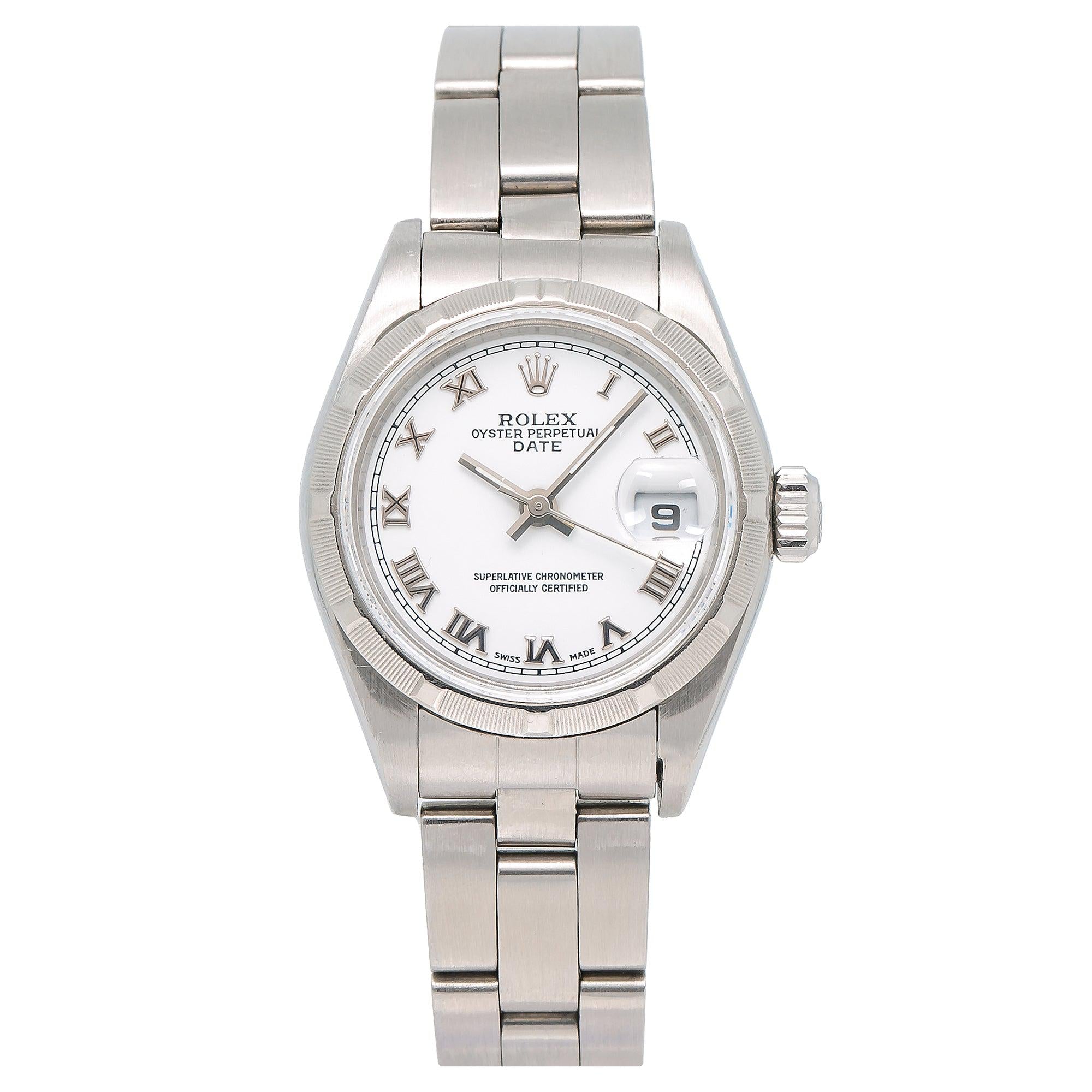 Rolex Oyster Perpetual Date 79160 26MM White Dial With Stainless Steel Bracelet