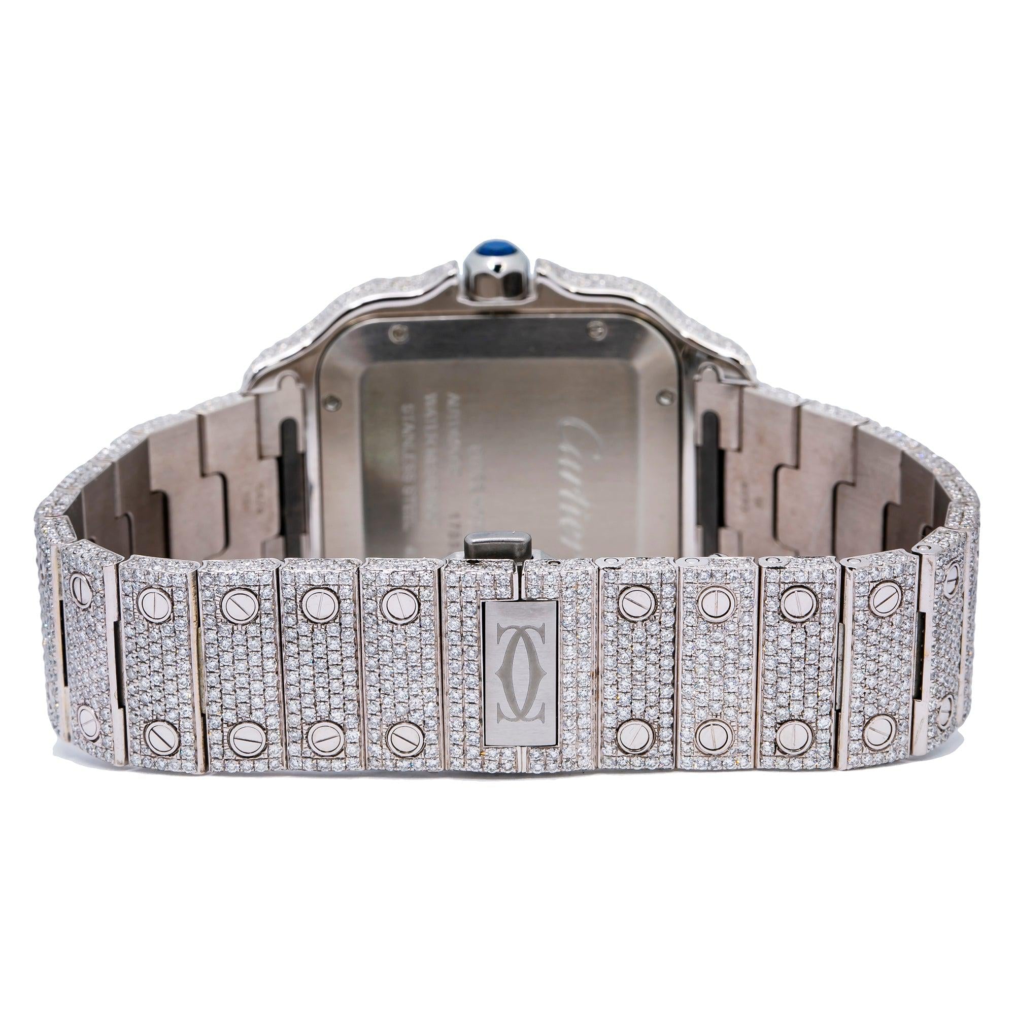 Cartier Santos WSSA0030 40MM Blue Dial With 17.95 CT Diamonds