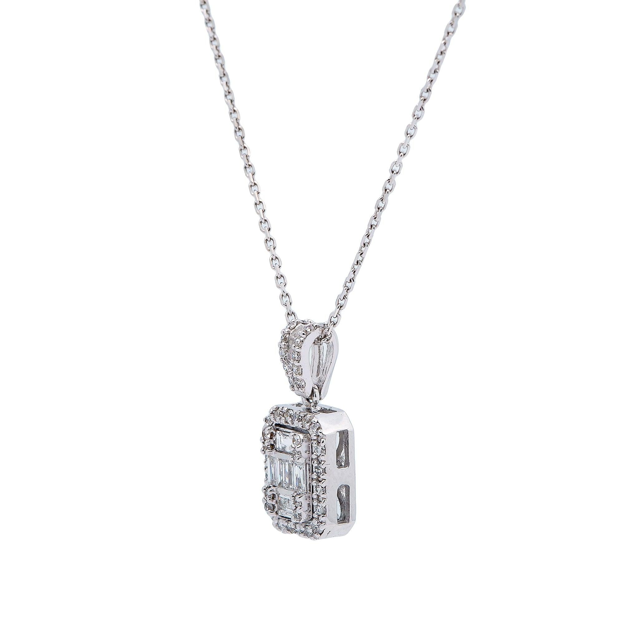 Women's 18K White Gold 0.45 CT Diamond Pendant