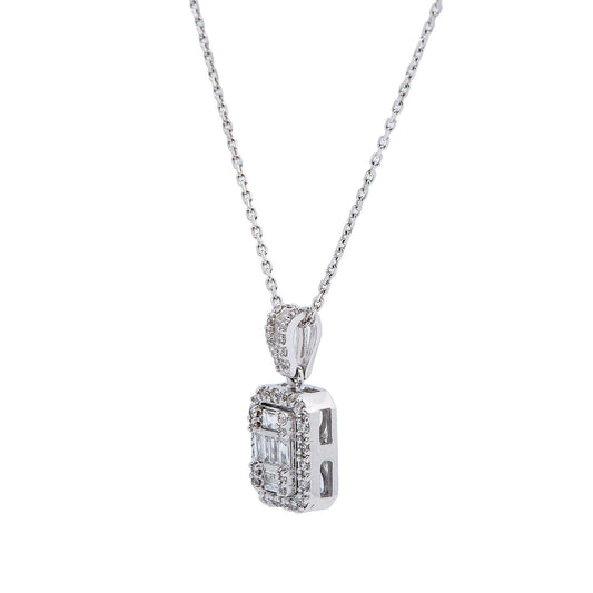 Women's 18K White Gold 0.45 CT Diamond Pendant
