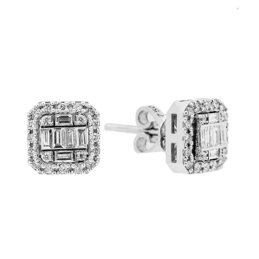 Women's 18K White Gold 0.47 CT Diamond Earrings