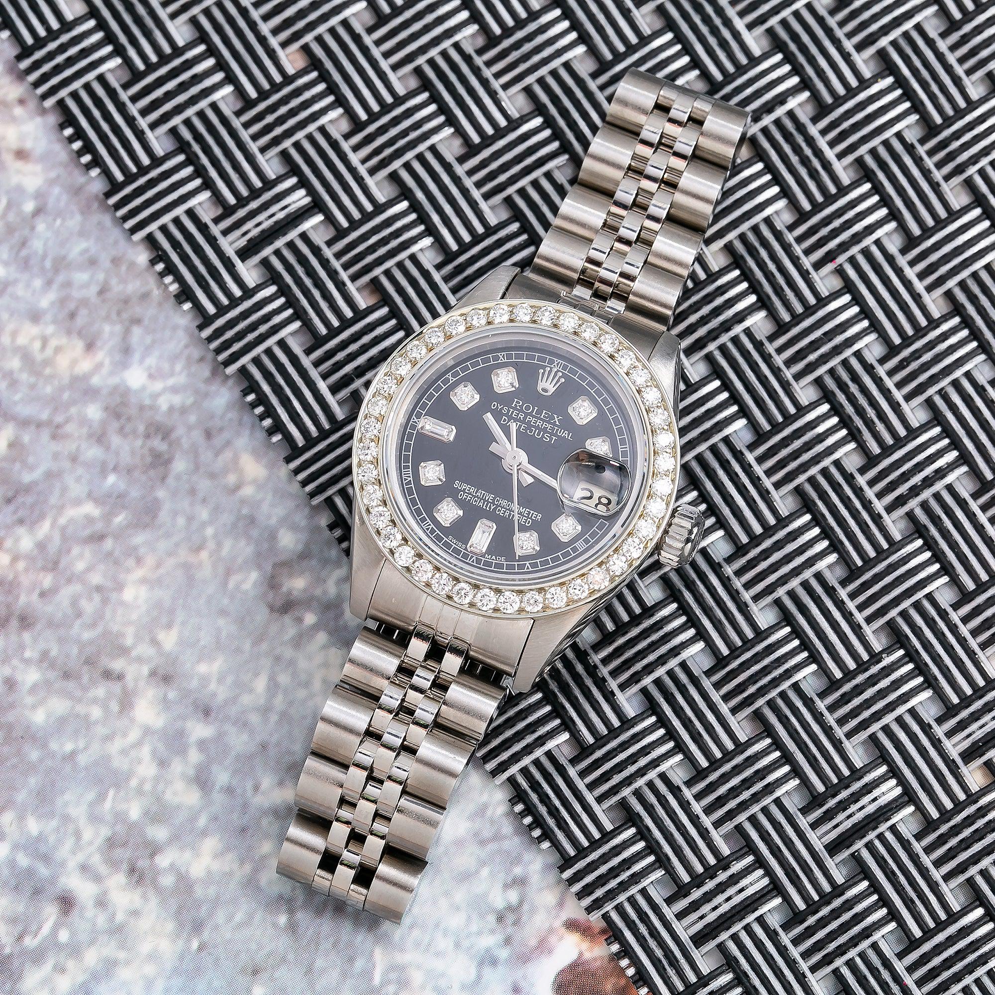ROLEX DATEJUST 6917 26MM BLACK DIAMOND DIAL WITH JUBILEE BRACELET