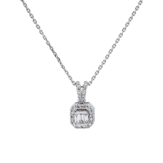Women's 18K White Gold 0.25 CT Diamond Necklace