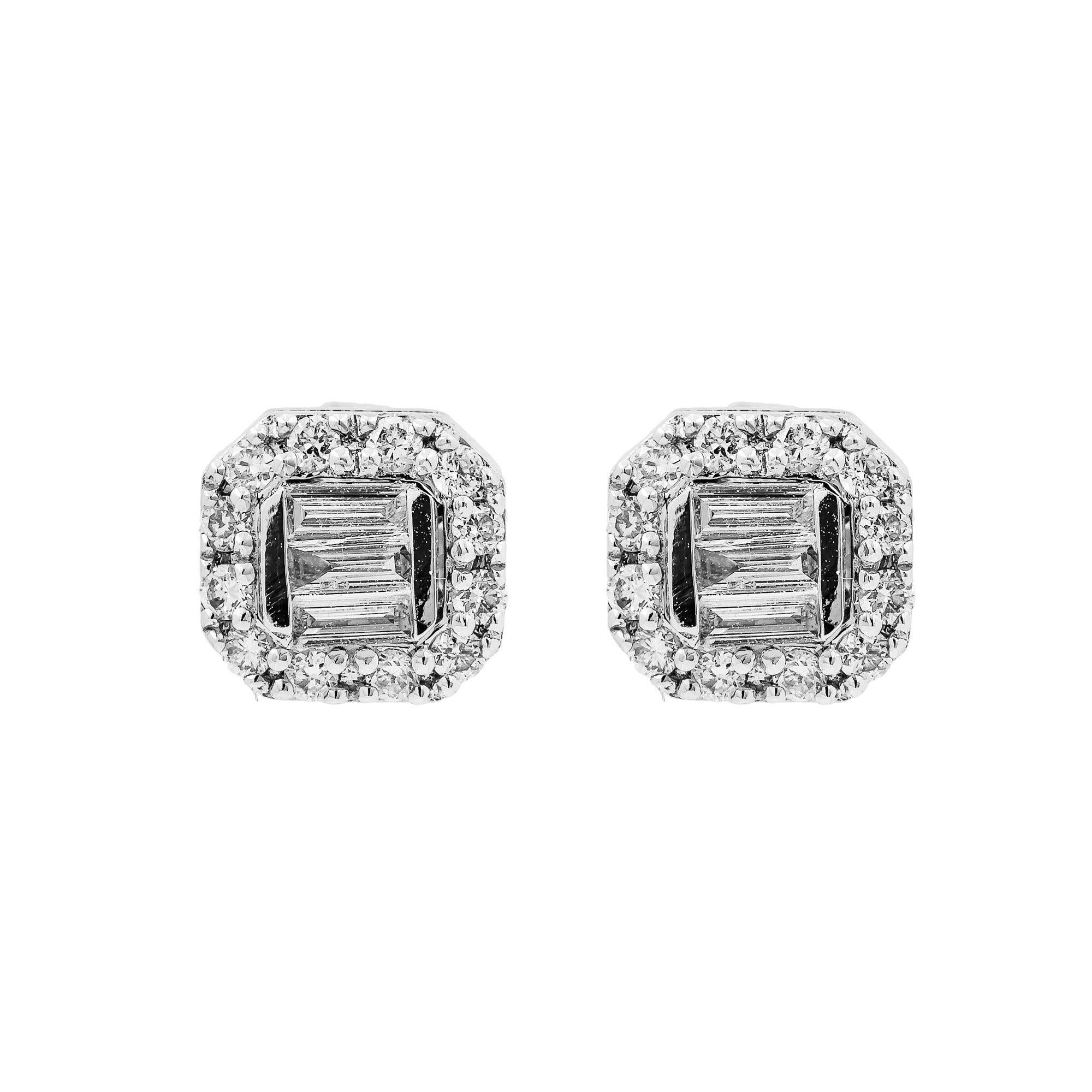 Women's 18K White Gold 0.37 CT Diamond Earrings