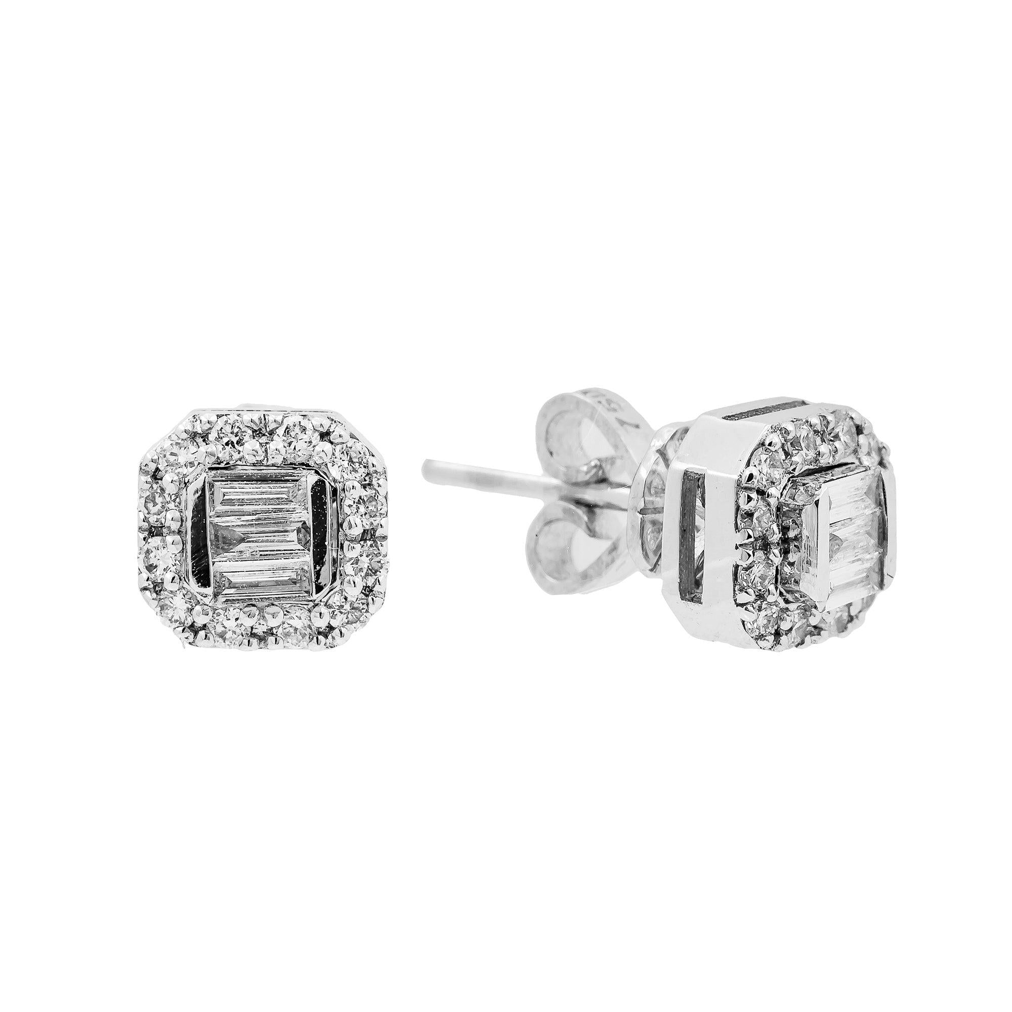 Women's 18K White Gold 0.37 CT Diamond Earrings