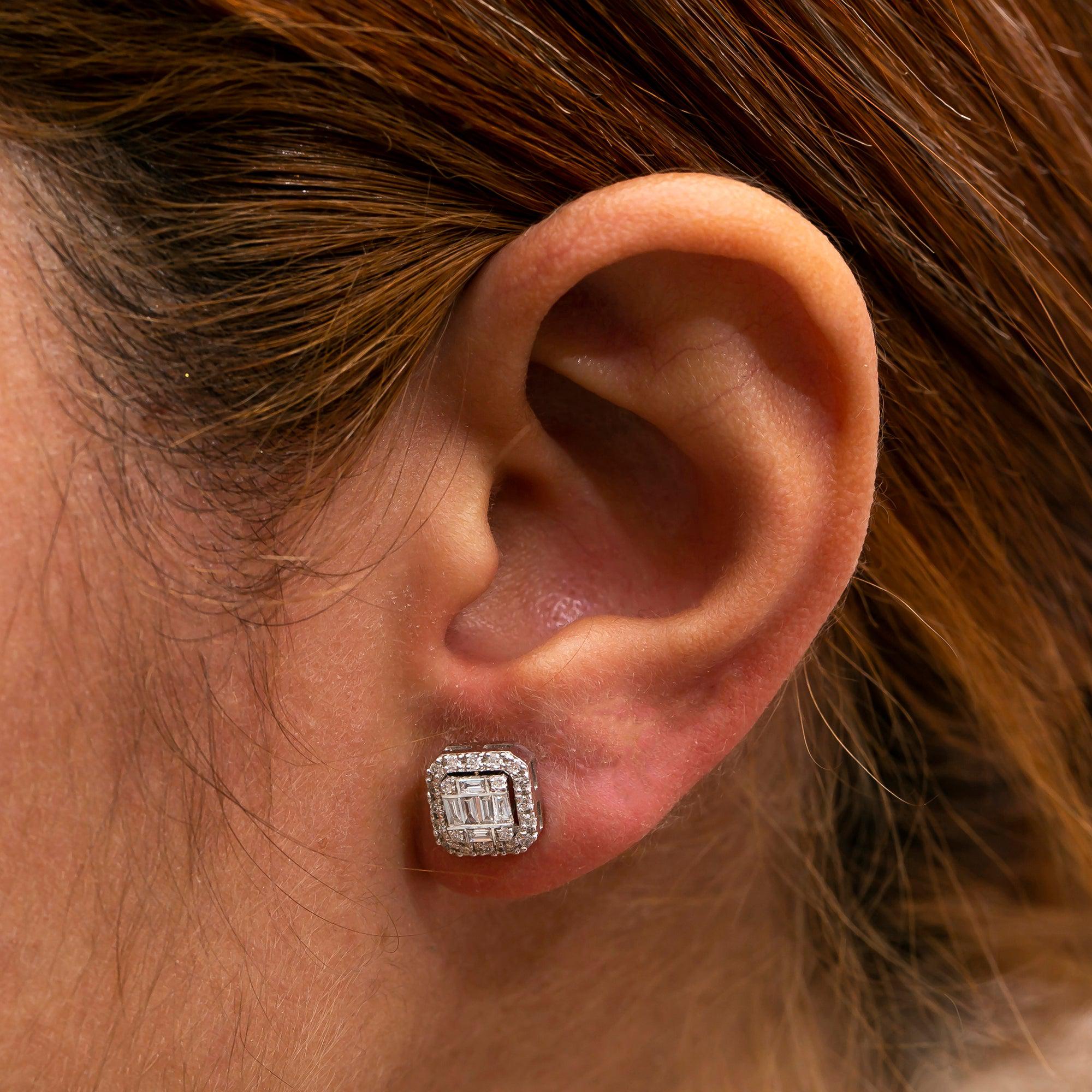 Women's 18K White Gold 0.47 CT Diamond Earrings