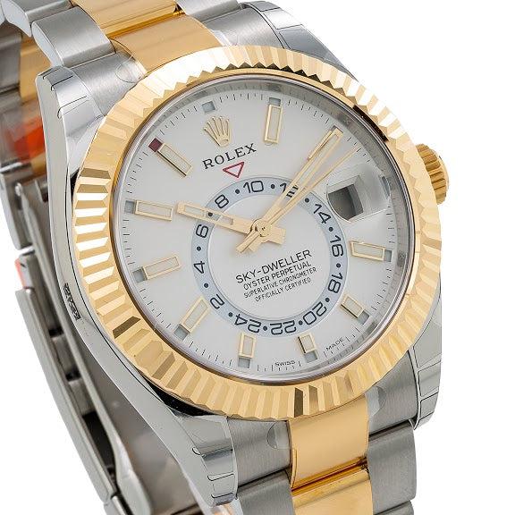 Rolex Sky-Dweller 326933 42MM White Dial With Two Tone Bracelet