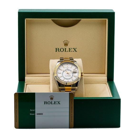 Rolex Sky-Dweller 326933 42MM White Dial With Two Tone Bracelet