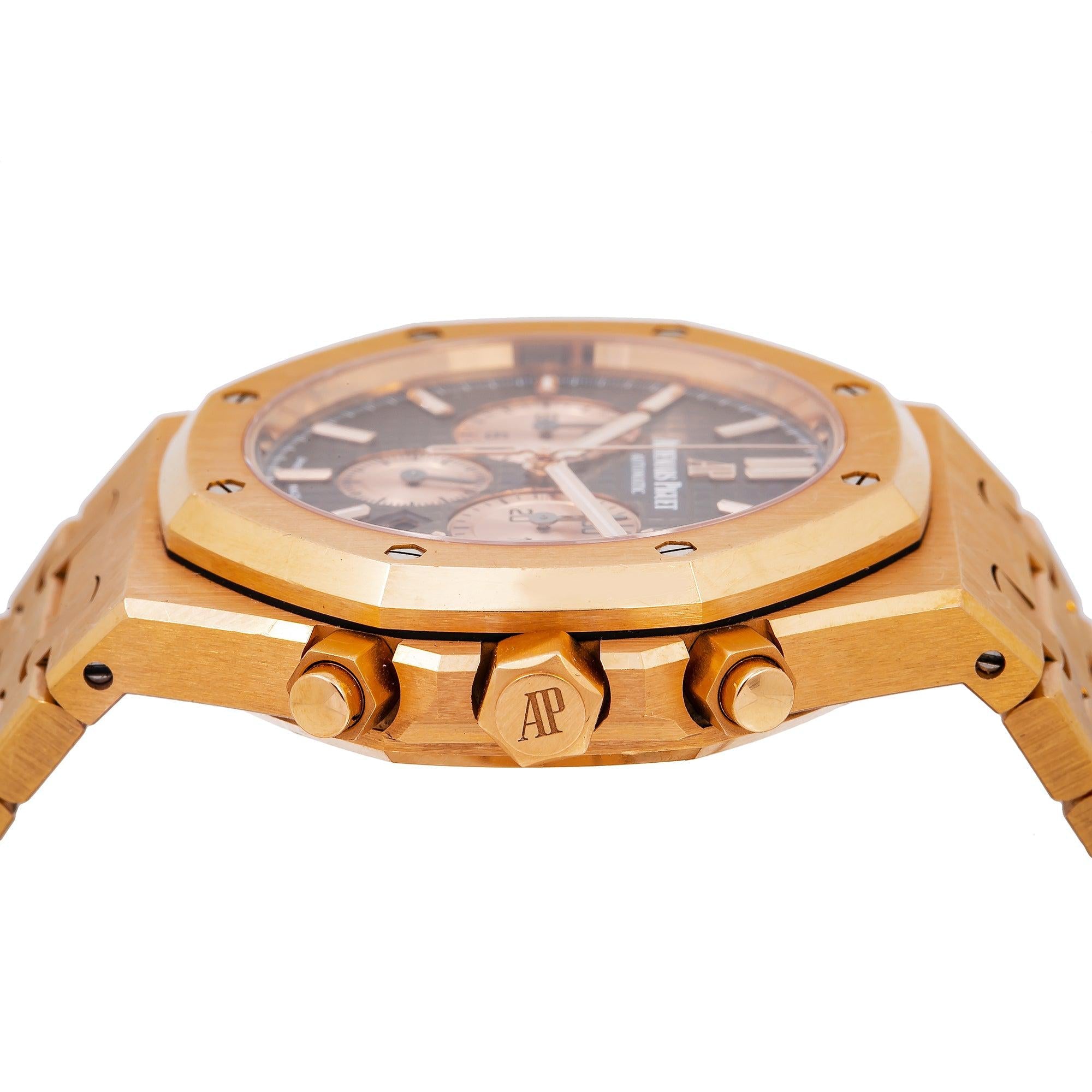 Audemars Piguet Royal Oak Chronograph 26331OR 41MM Brown Dial With Rose Gold Bracelet