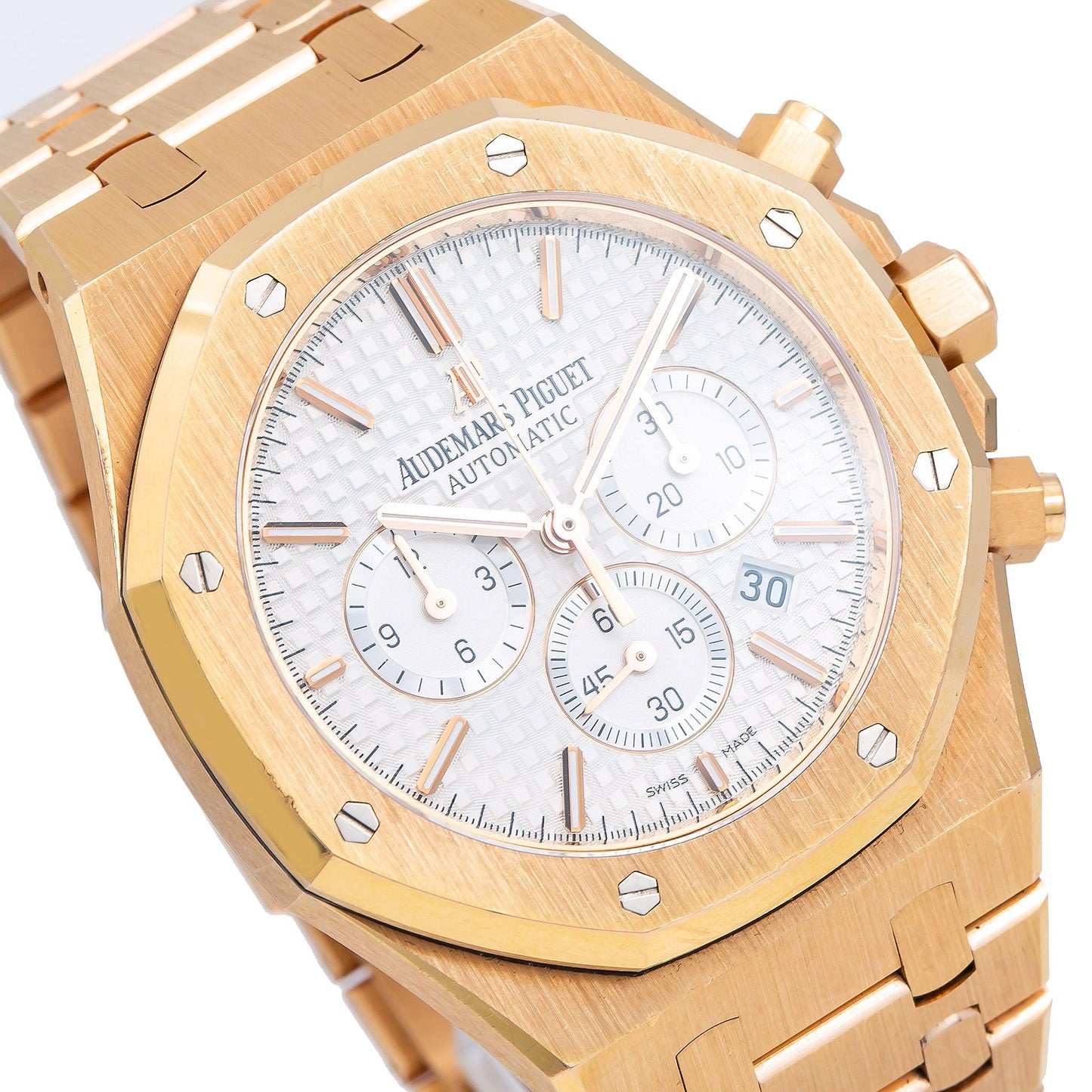 Audemars Piguet Royal Oak Chronograph 26320OR 41MM White Dial With Rose Gold Bracelet
