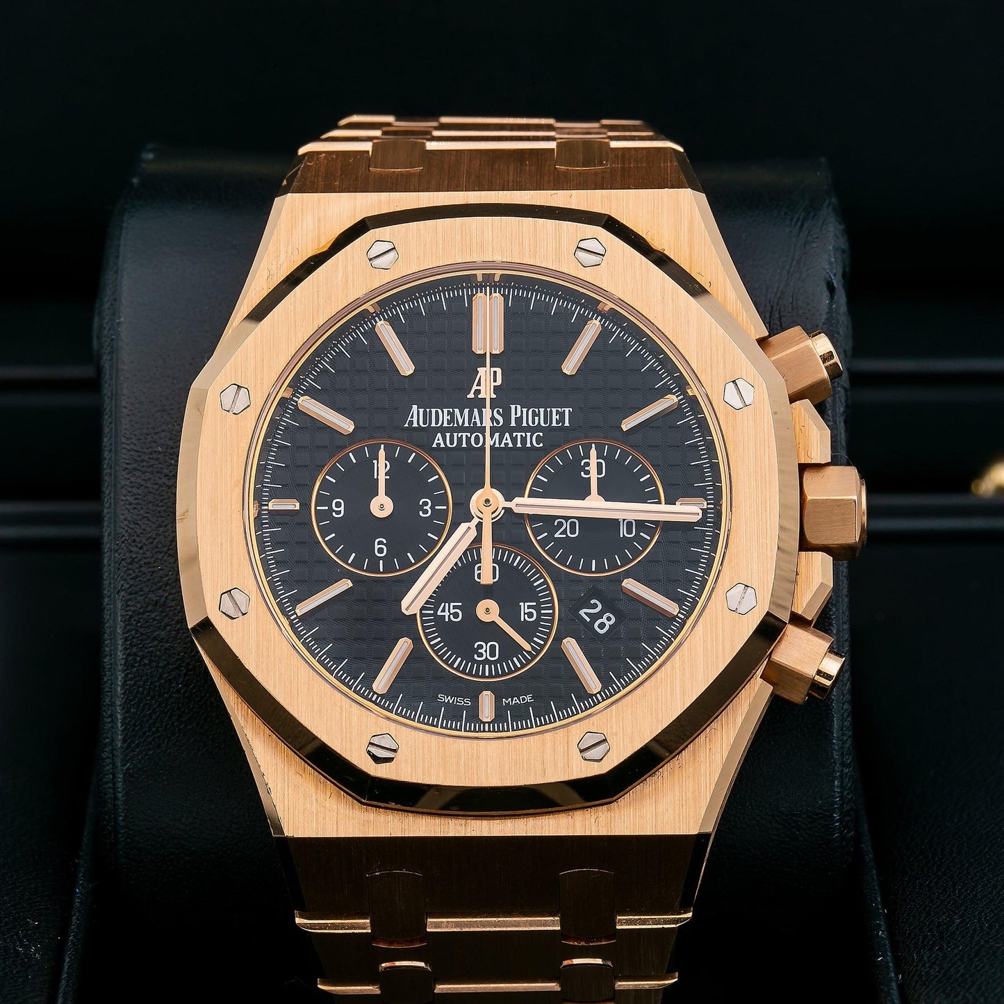 Audemars Piguet Royal Oak Chronograph 26320OR 41MM Black Dial With Rose Gold Bracelet