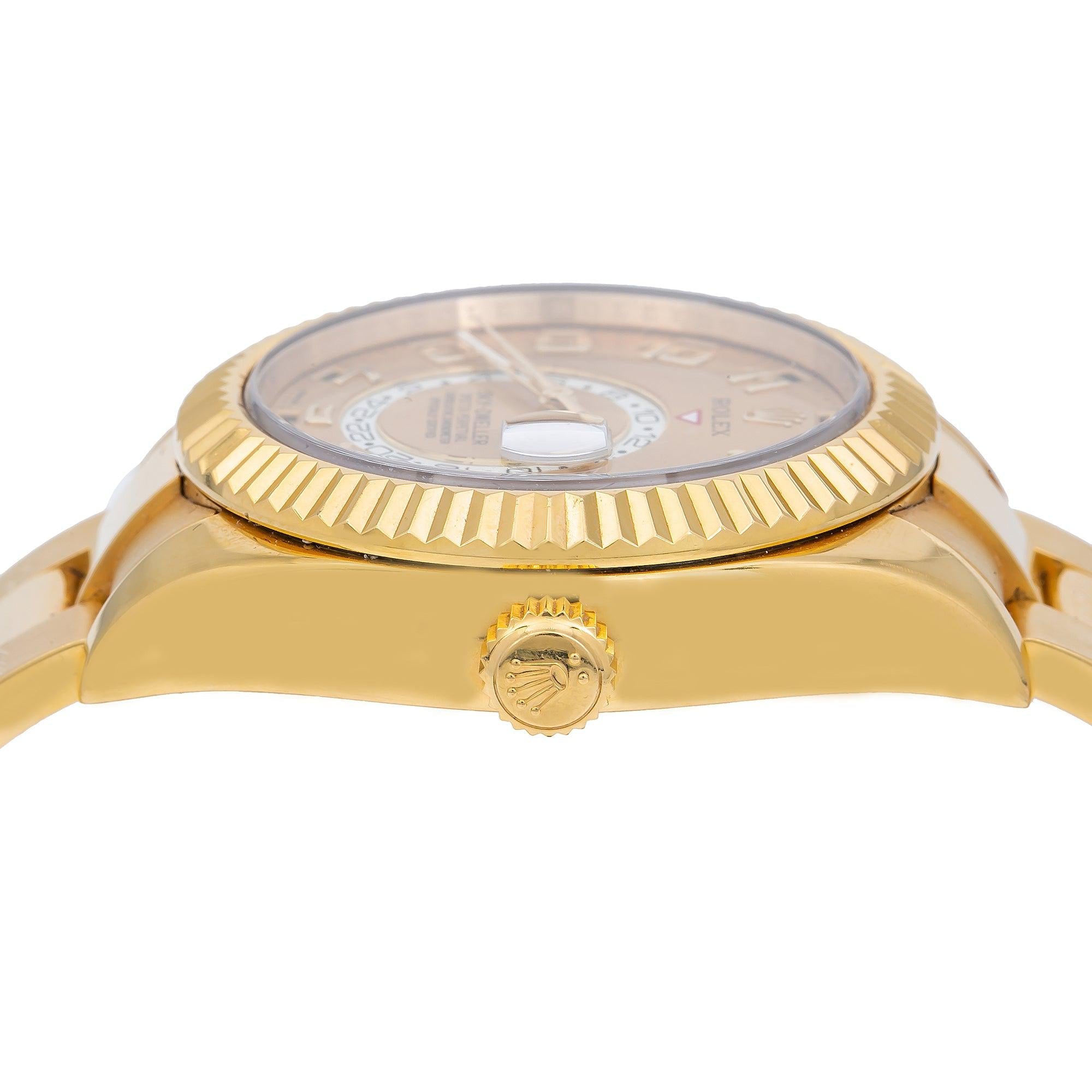 Rolex Sky-Dweller 326938 42MM Champagne Dial With Yellow Gold Oyster Bracelet