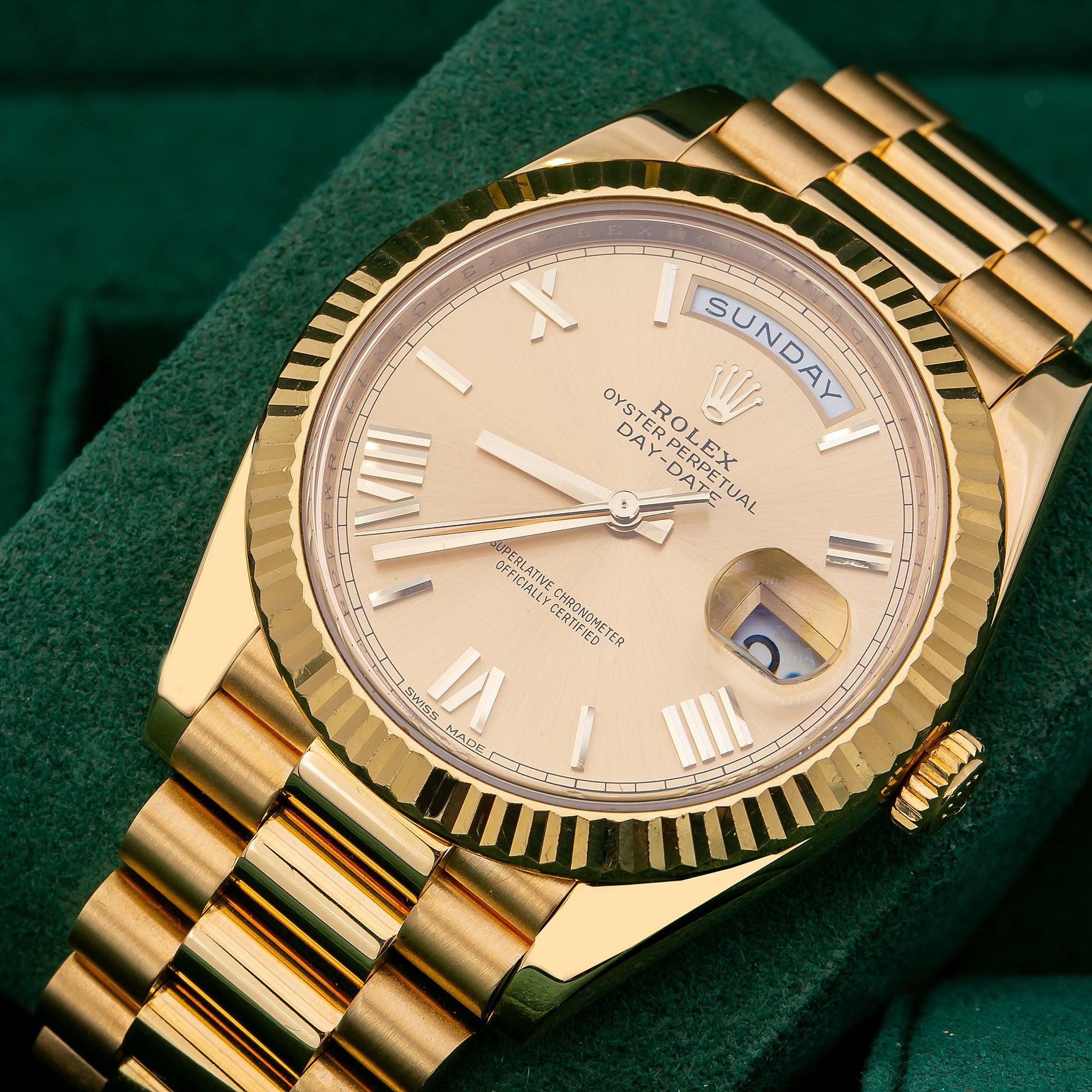 Rolex Day-Date 40 228238 40MM Champagne Dial Presidental Bracelet
