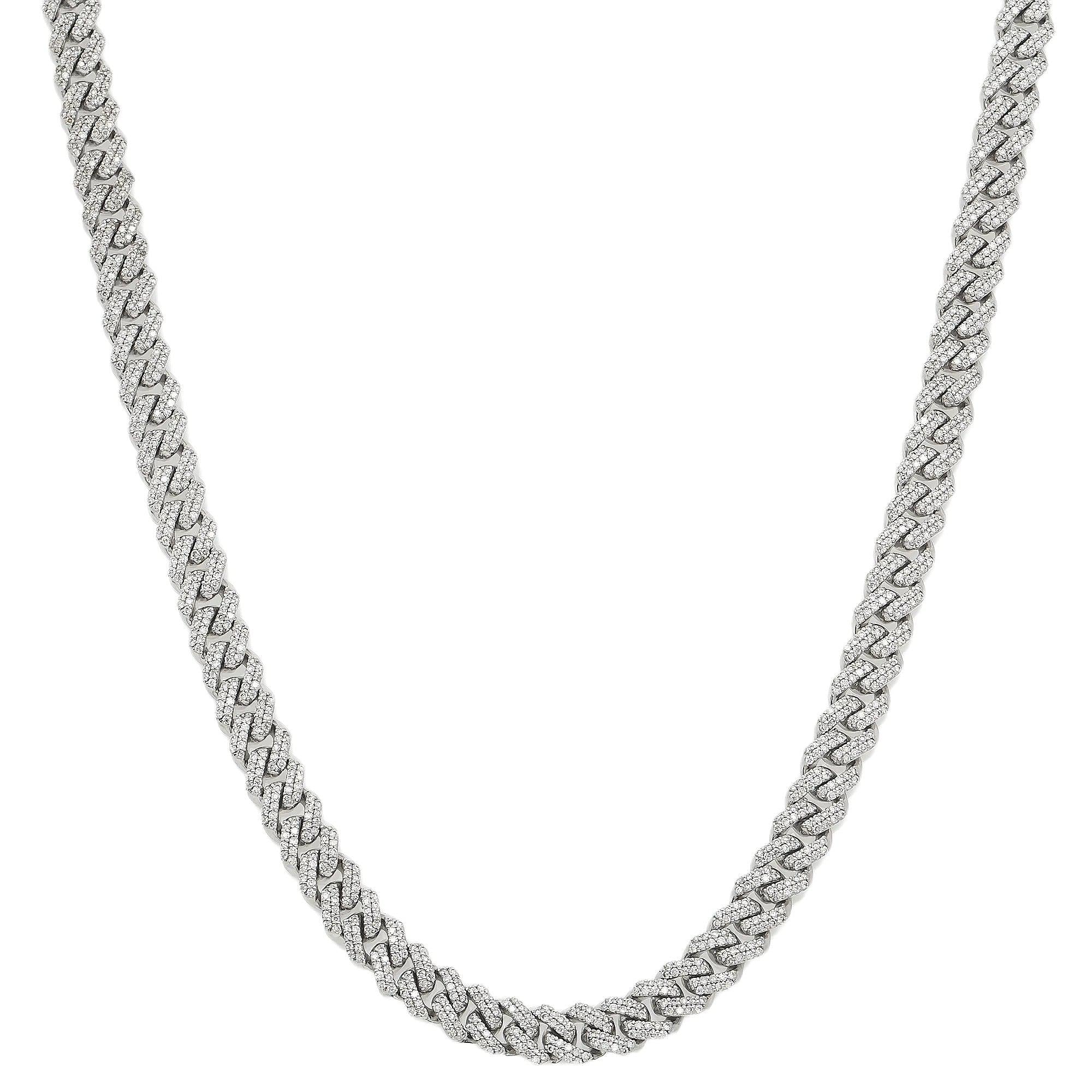 14K GOLD DIAMOND 20"/6MM CUBAN LINK CHAIN 8.10 CT