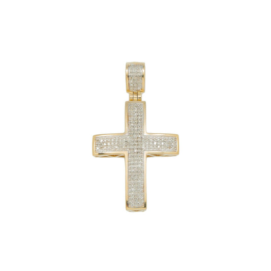10K GOLD DIAMOND CROSS PENDANT 0.30 CT