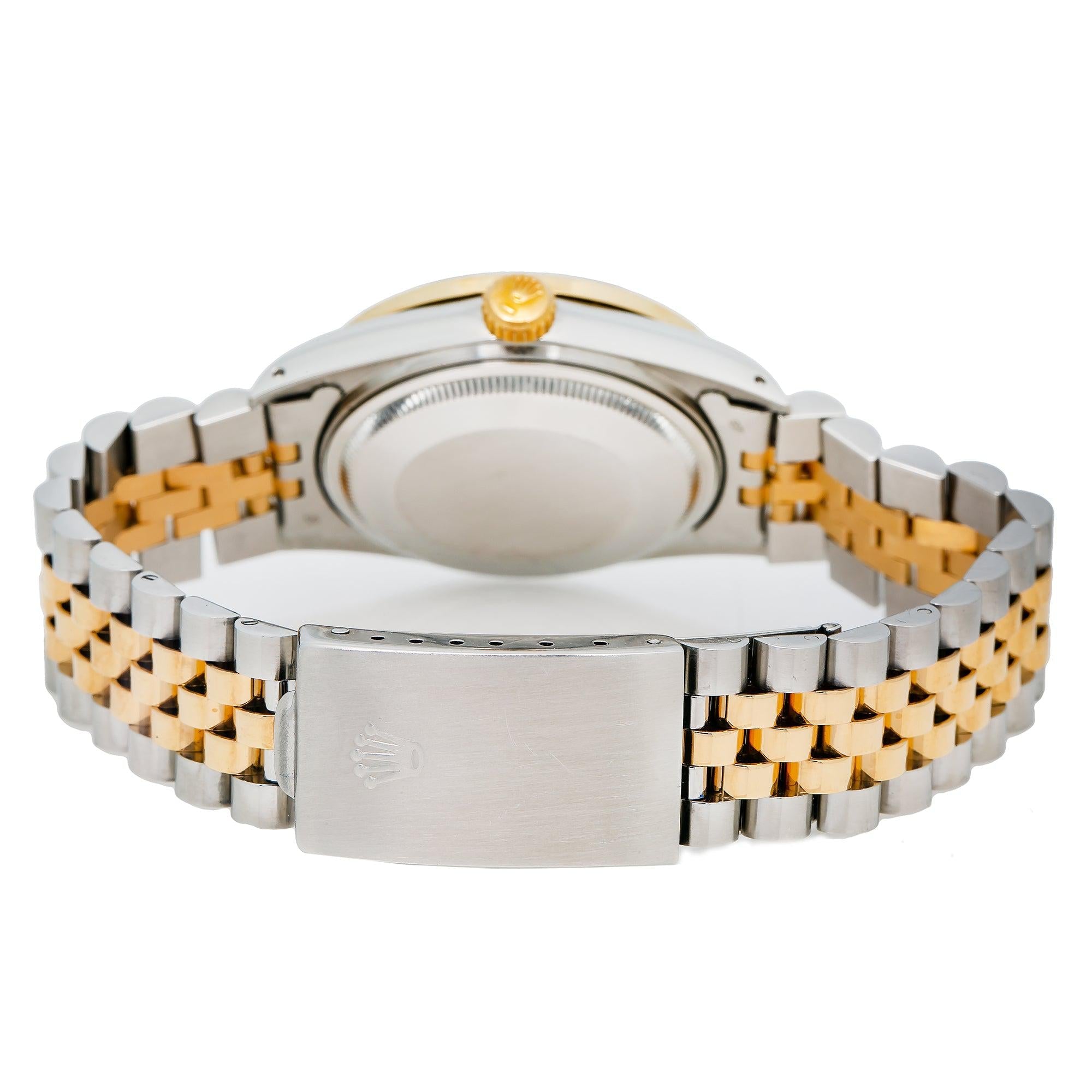 Rolex Datejust 16013 36MM Champagne Diamond Dial With Two Tone Jubilee Bracelet