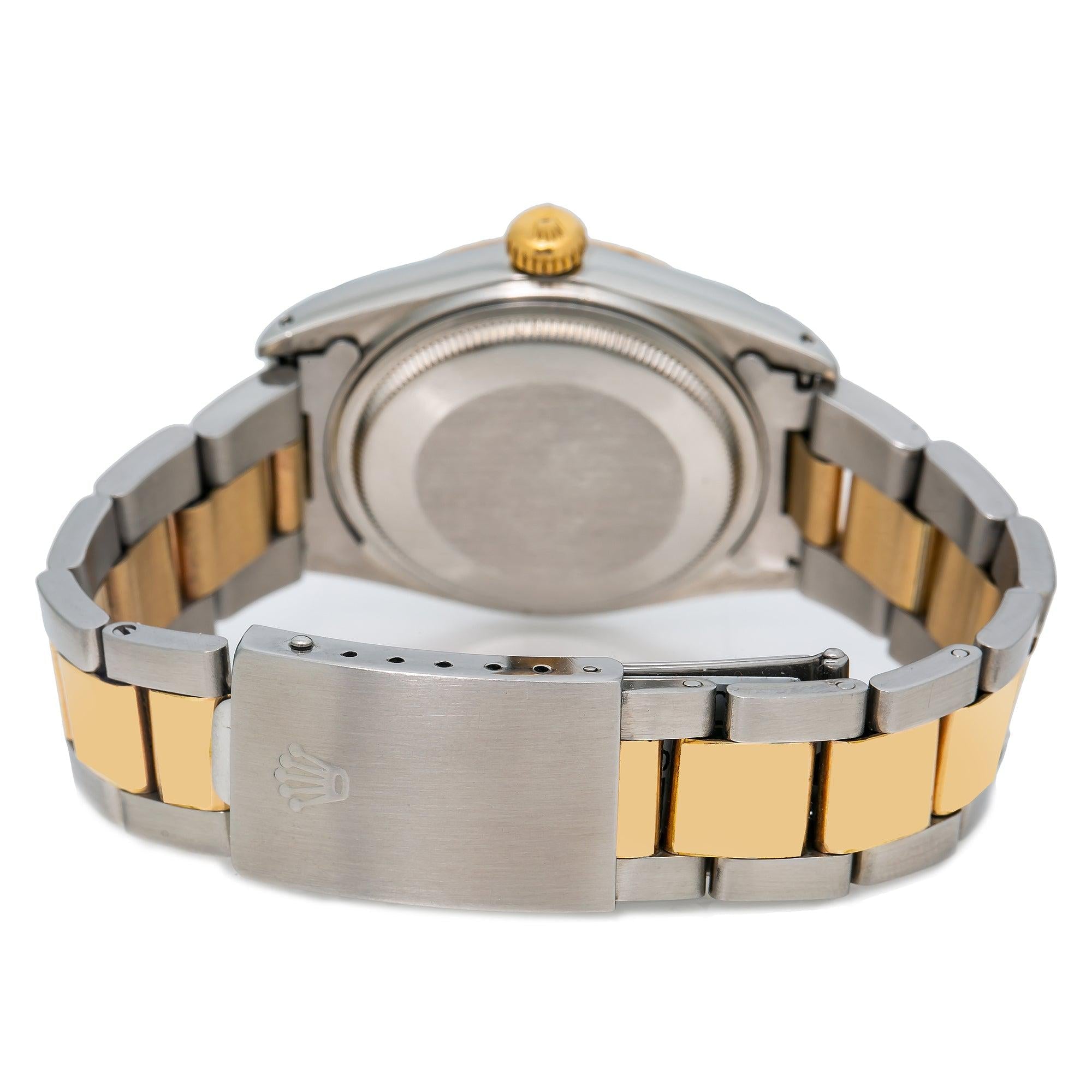 Rolex Datejust 16013 36MM Champagne Diamond Dial With Two Tone Oyster Bracelet