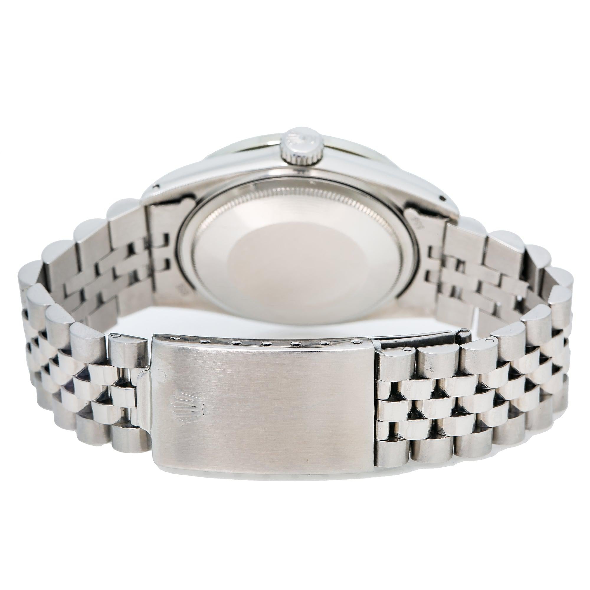 Rolex Datejust 1603 36MM Black Diamond Dial With Stainless Steel Jubilee Bracelet