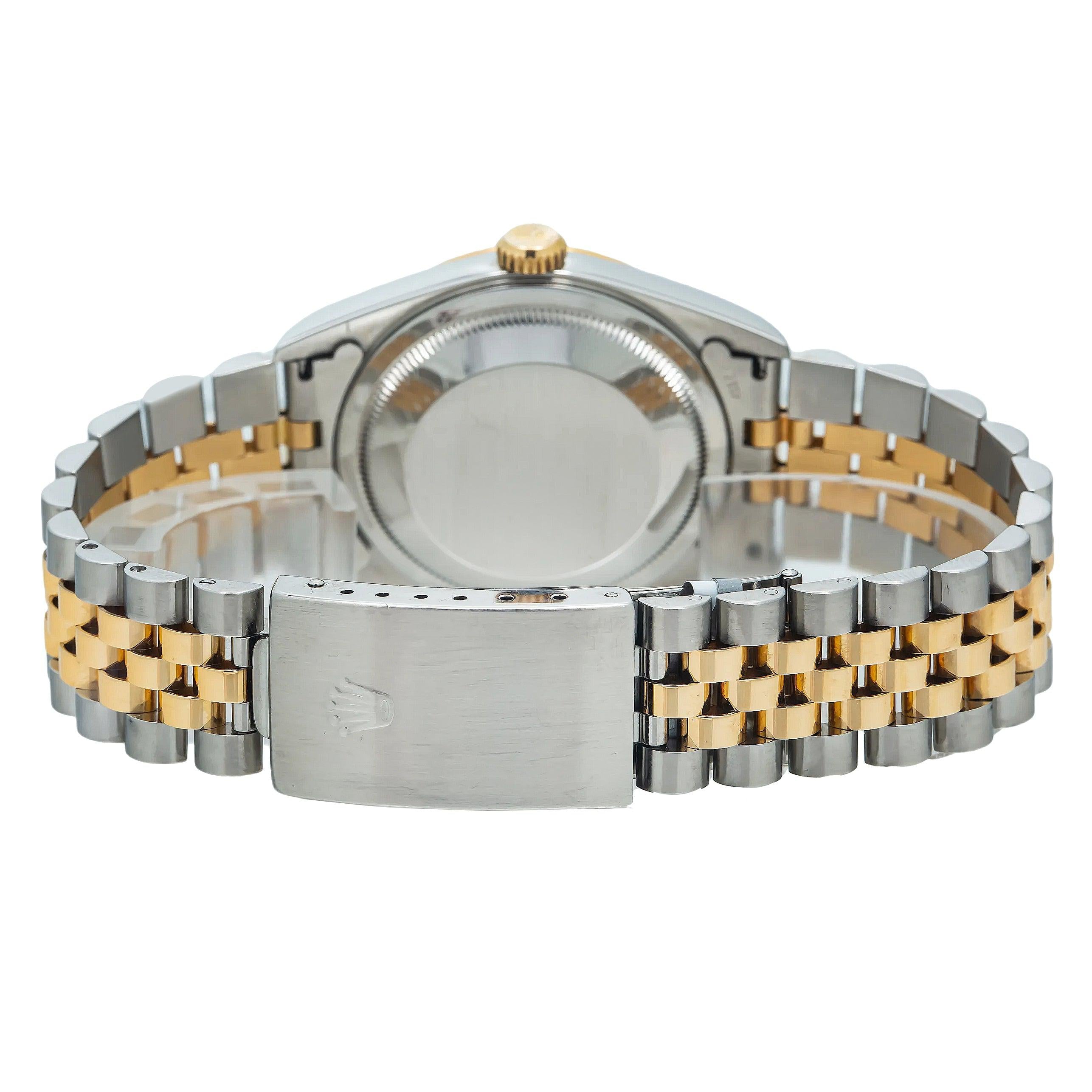 Rolex Datejust 16233 36MM Turquoise Diamond Dial With Two Tone Bracelet