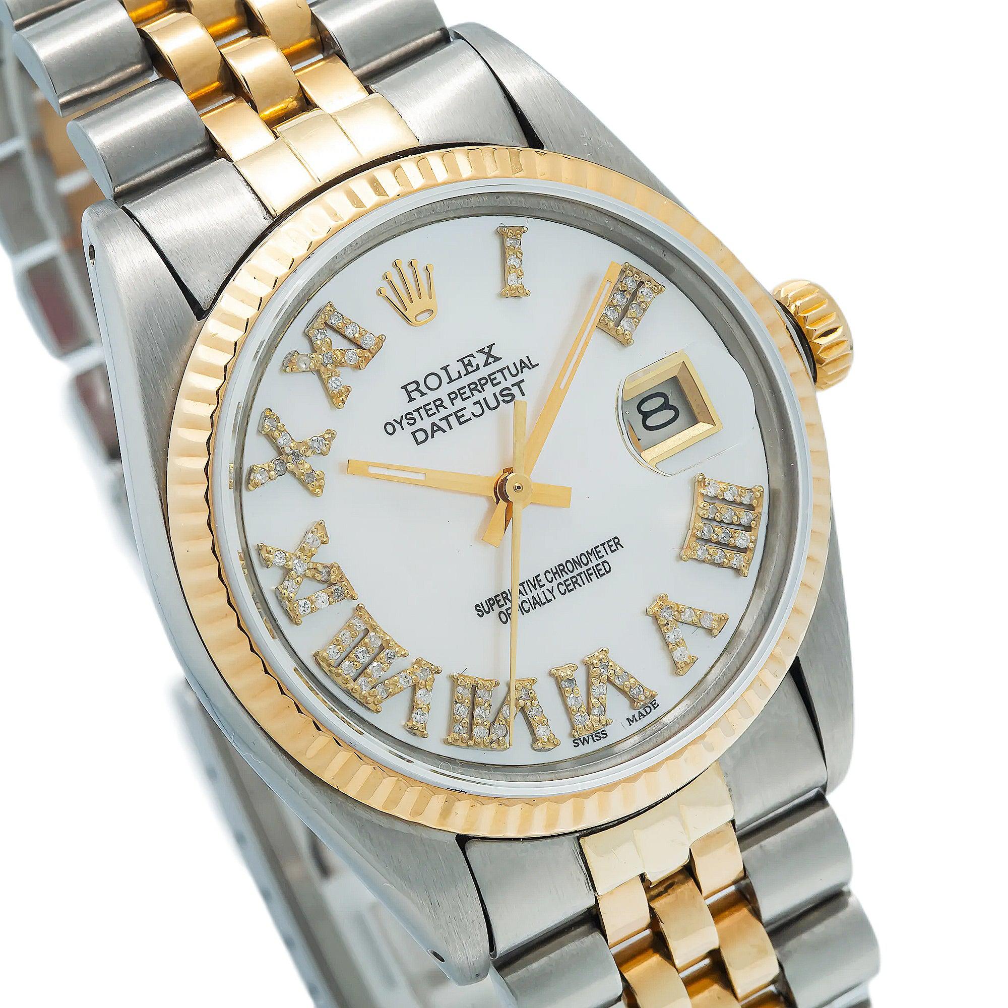 Rolex Datejust 68273 31MM Diamond Dial With Two Tone Jubilee Bracelet
