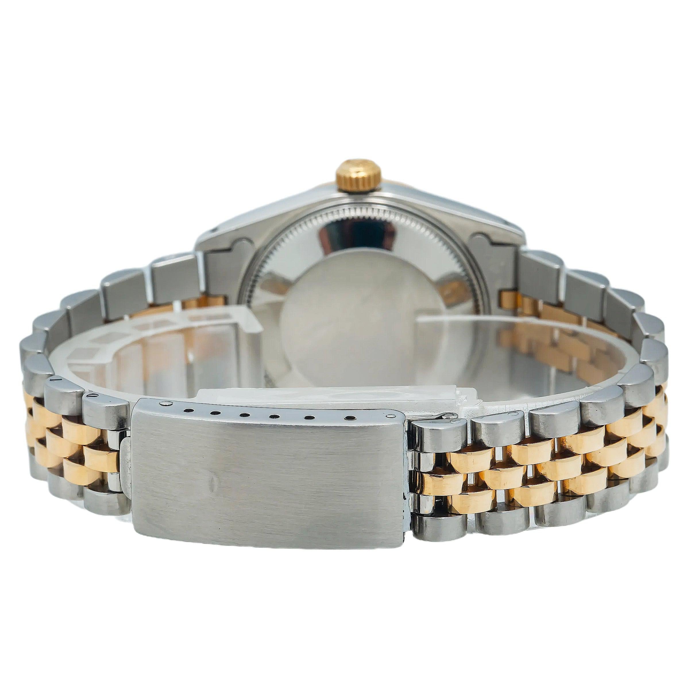 Rolex Datejust 68273 31MM Pink Mother Of Pearl Diamond Dial With Two Tone Bracelet