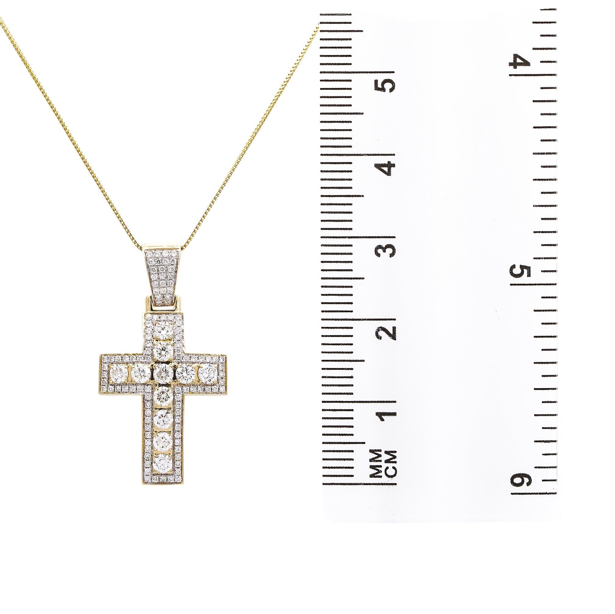 14k Yellow Gold Pendant with 3.9 Ct Diamonds