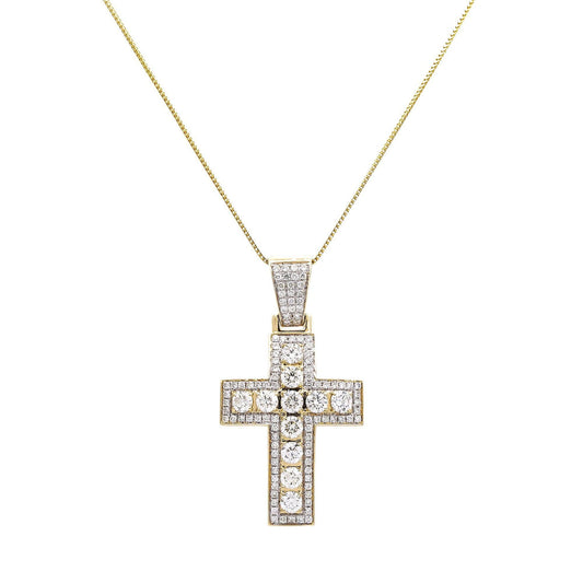 14k Yellow Gold Pendant with 3.9 Ct Diamonds