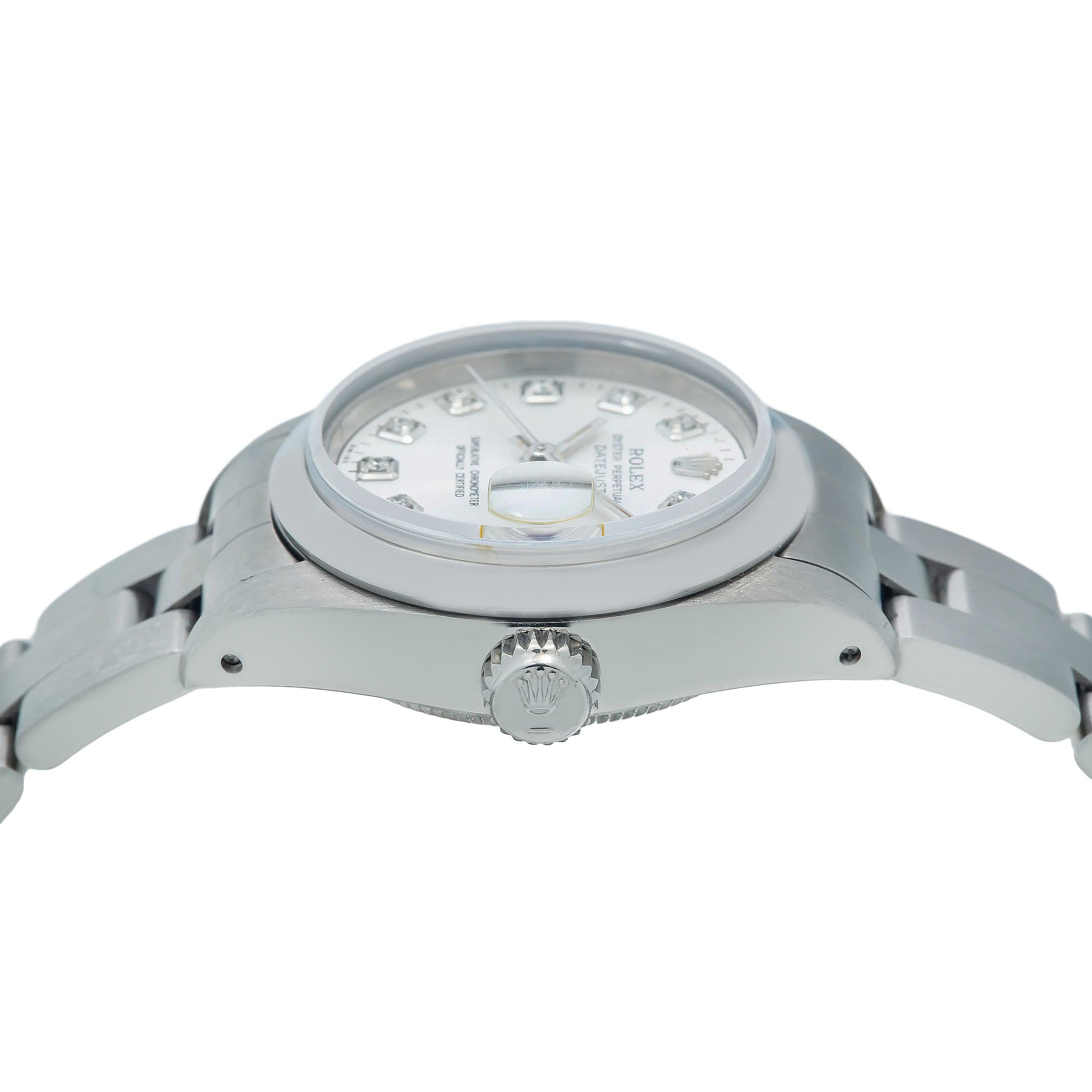 Rolex Oyster Perpetual Datejust 79160 26MM Silver Diamond Dial With Stainless Steel Oyster Bracelet