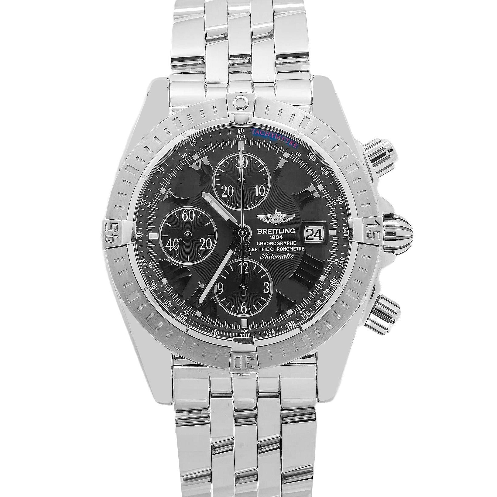 Breitling Chronomat Evolution A13356 44MM Grey Dial With Stainless Steel Bracelet