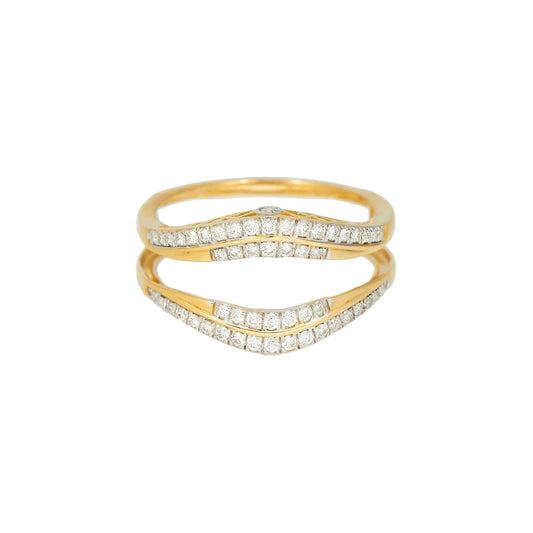 14K GOLD DIAMOND RING GUARD 0.35 CT