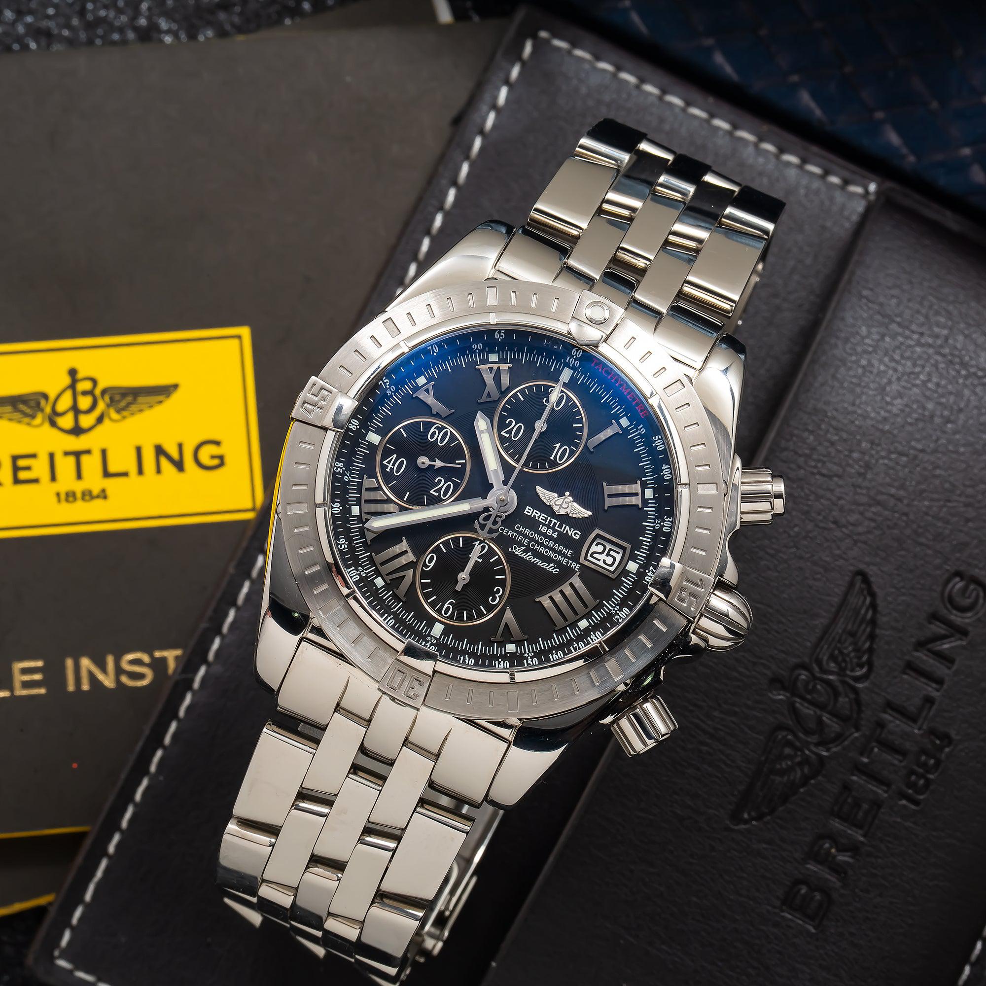 Breitling Chronomat Evolution A13356 44MM Grey Dial With Stainless Steel Bracelet