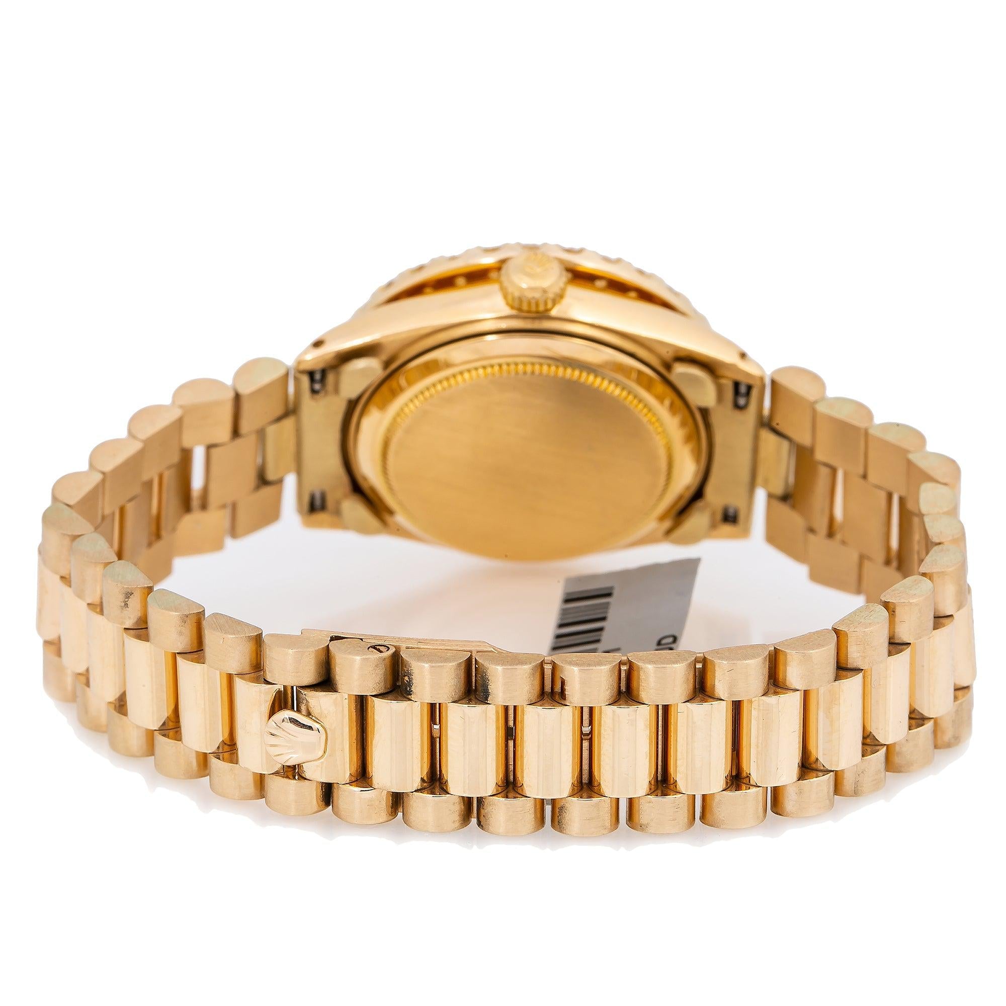 Rolex Oyster Perpetual DateJust 31MM Pink Diamond Dial With Yellow Gold President Bracelet