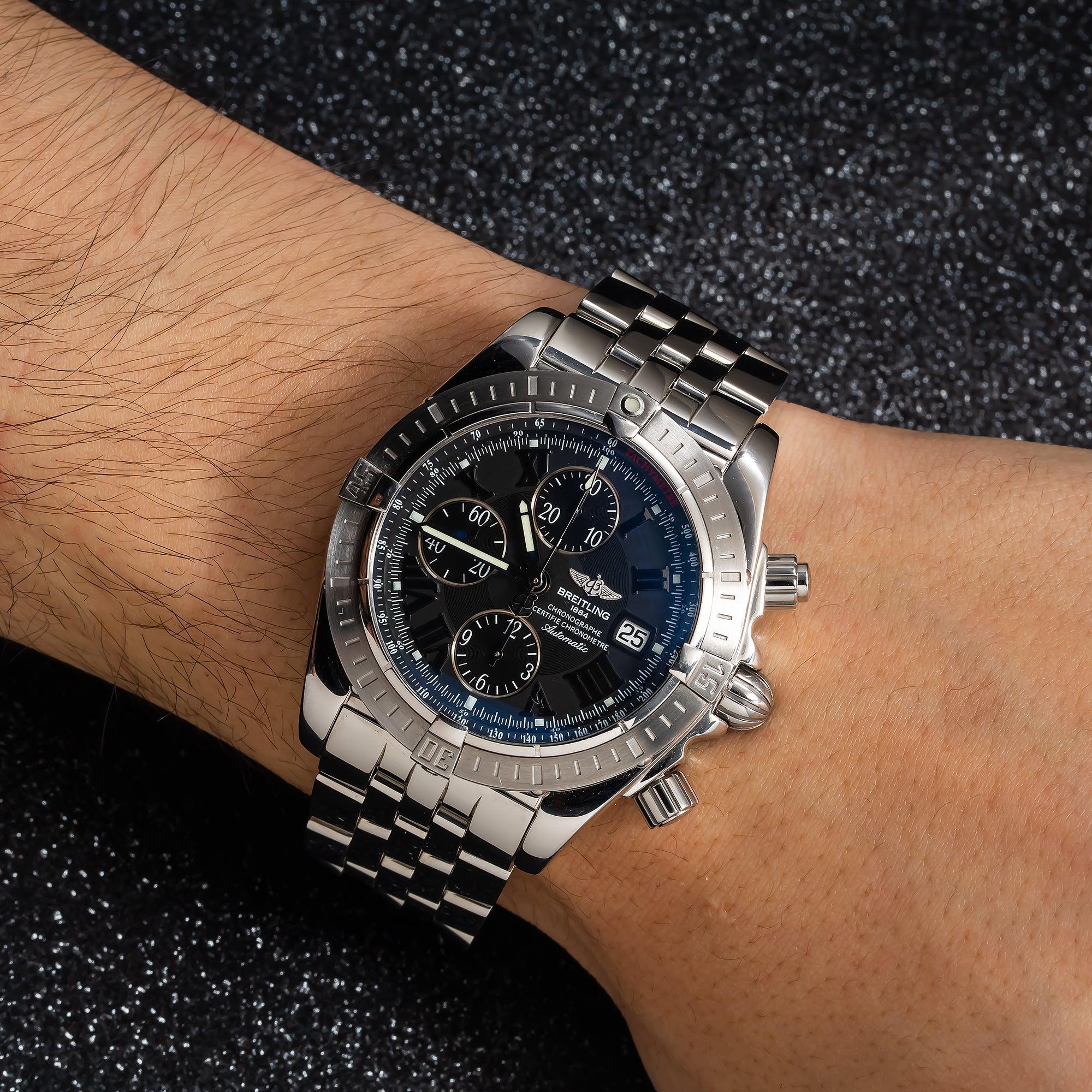 Breitling Chronomat Evolution A13356 44MM Grey Dial With Stainless Steel Bracelet