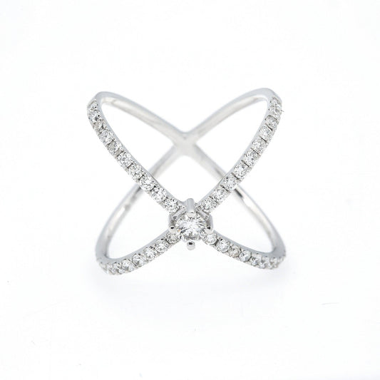 14K GOLD DIAMOND DESIGNER RING 0.85 CT